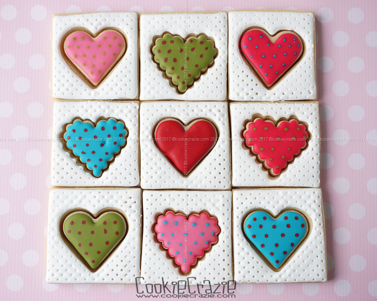  Heart Patchwork Quilt Decorated Cookie Collection blog post  HERE  