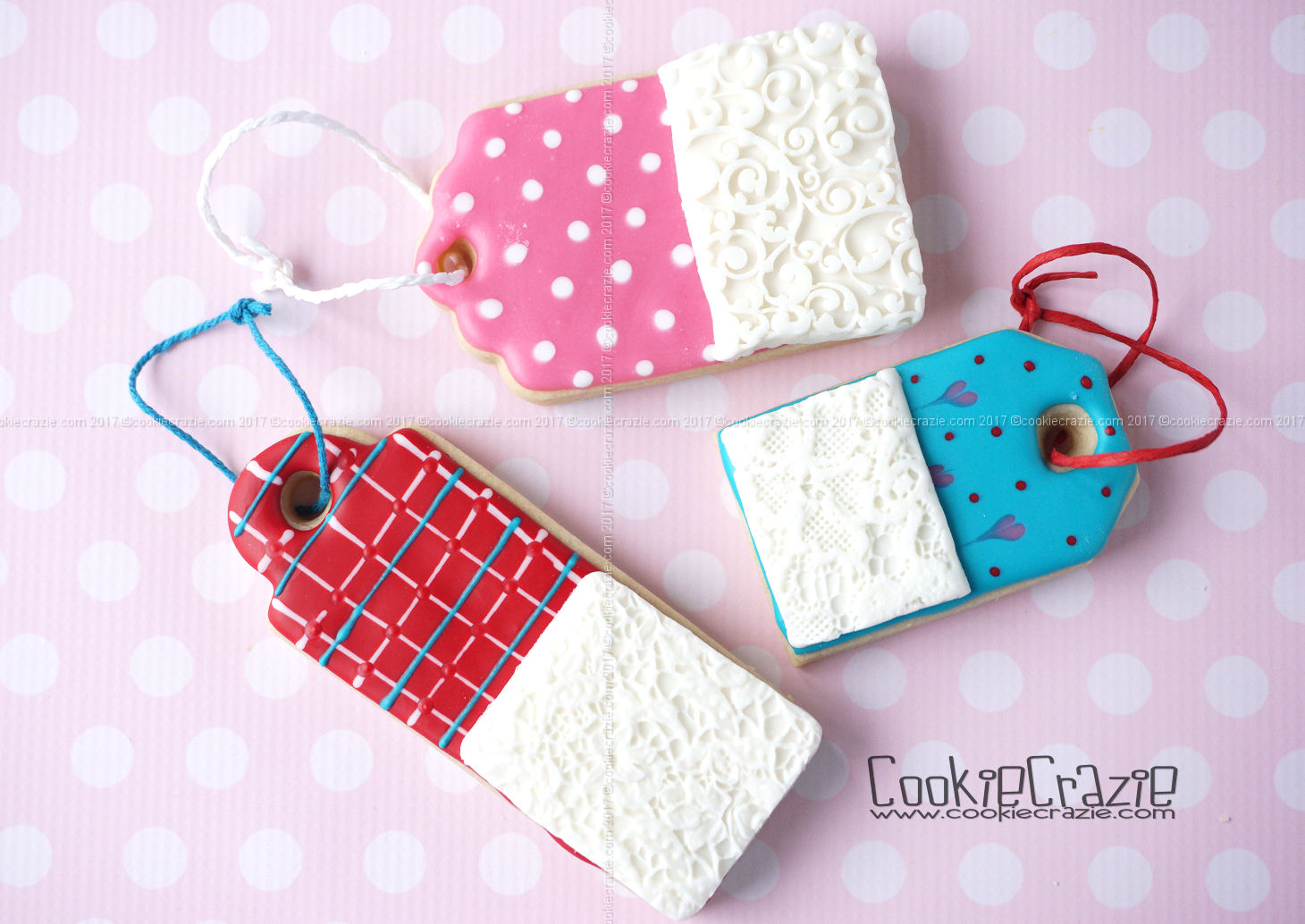  Patterned Lacy Valentine Gift Tag Decorated Cookies YouTube video  HERE  