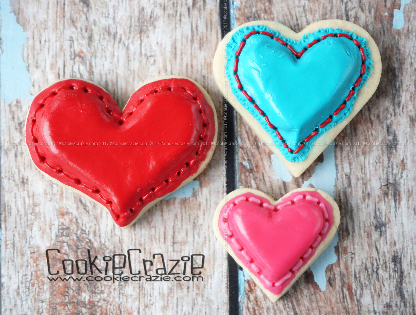  Puffy Stitched Heart Decorated Cookies blog post  HERE  