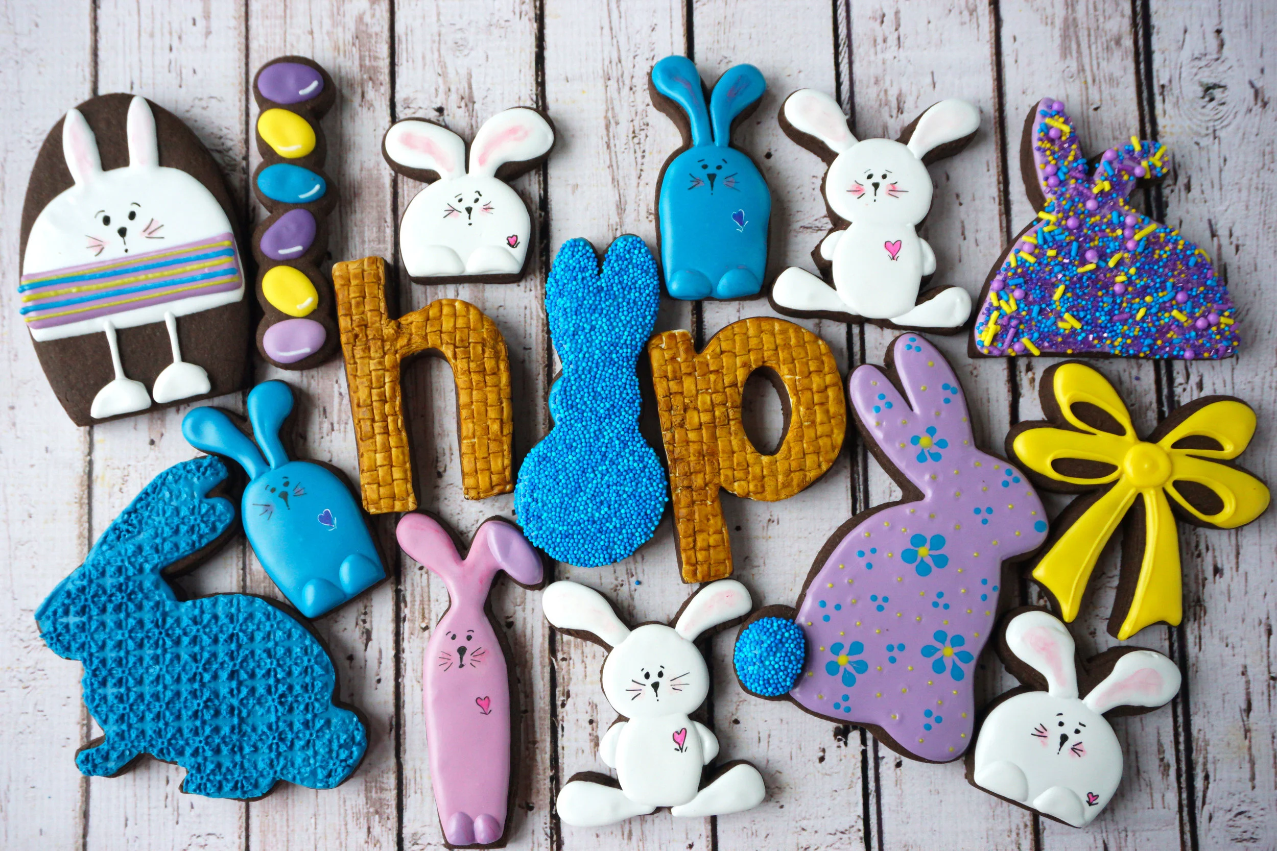 Bunny HOP Decorated Cookies