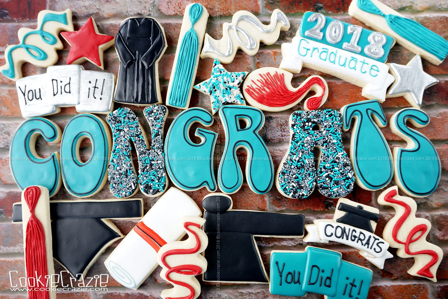 Graduation Congrats Decorated Cookie Collection — CookieCrazie
