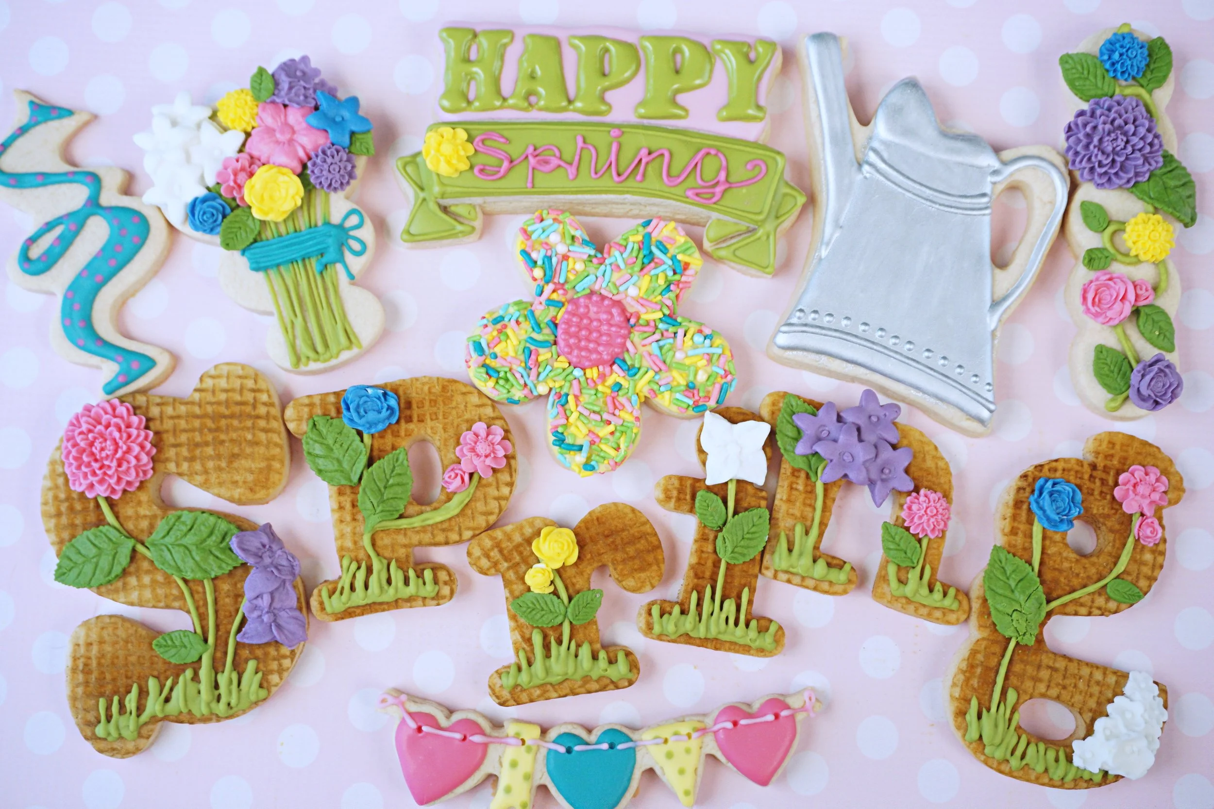 Happy Spring Decorated Sugar Cookie Collection