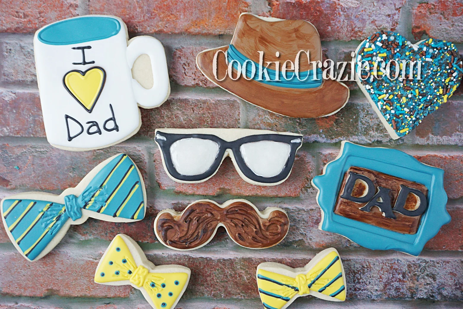 Glasses Decorated Sugar Cookies YouTube video HERE