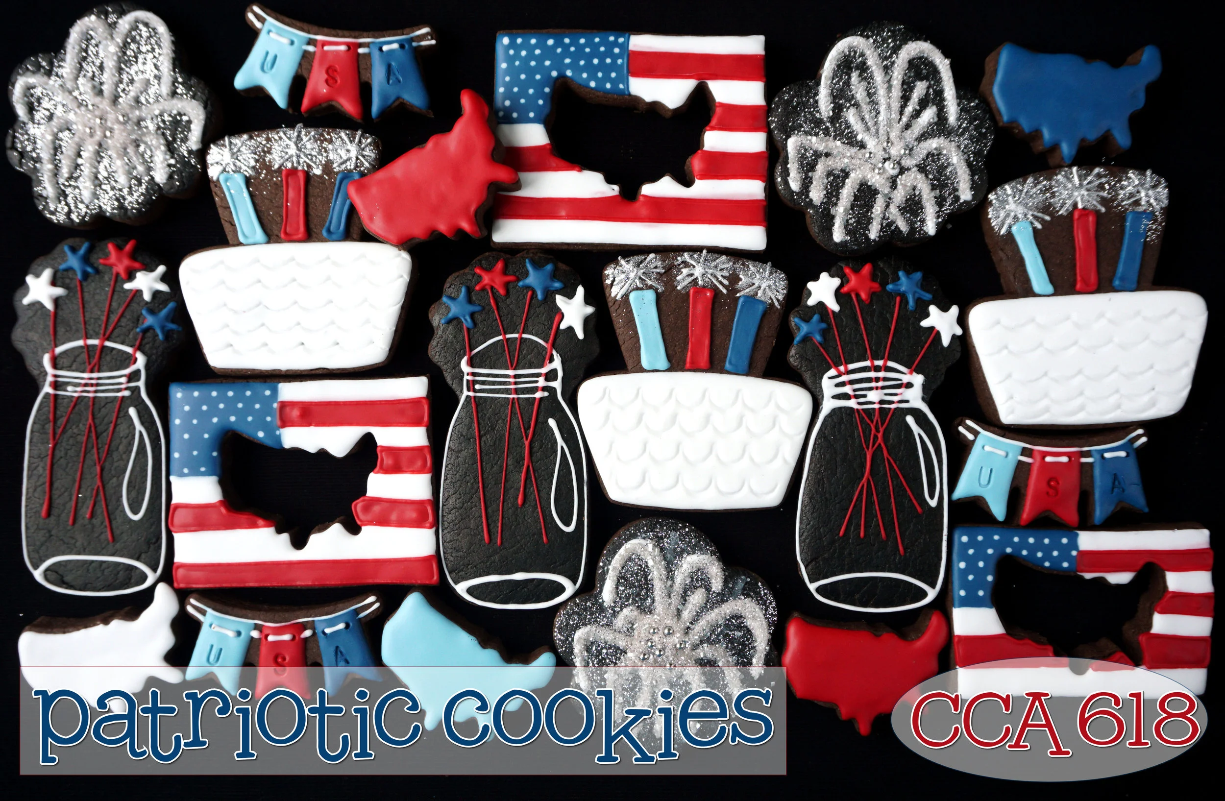 CCA618: Patriotic Cookies Online Decorating Class - June 2018
