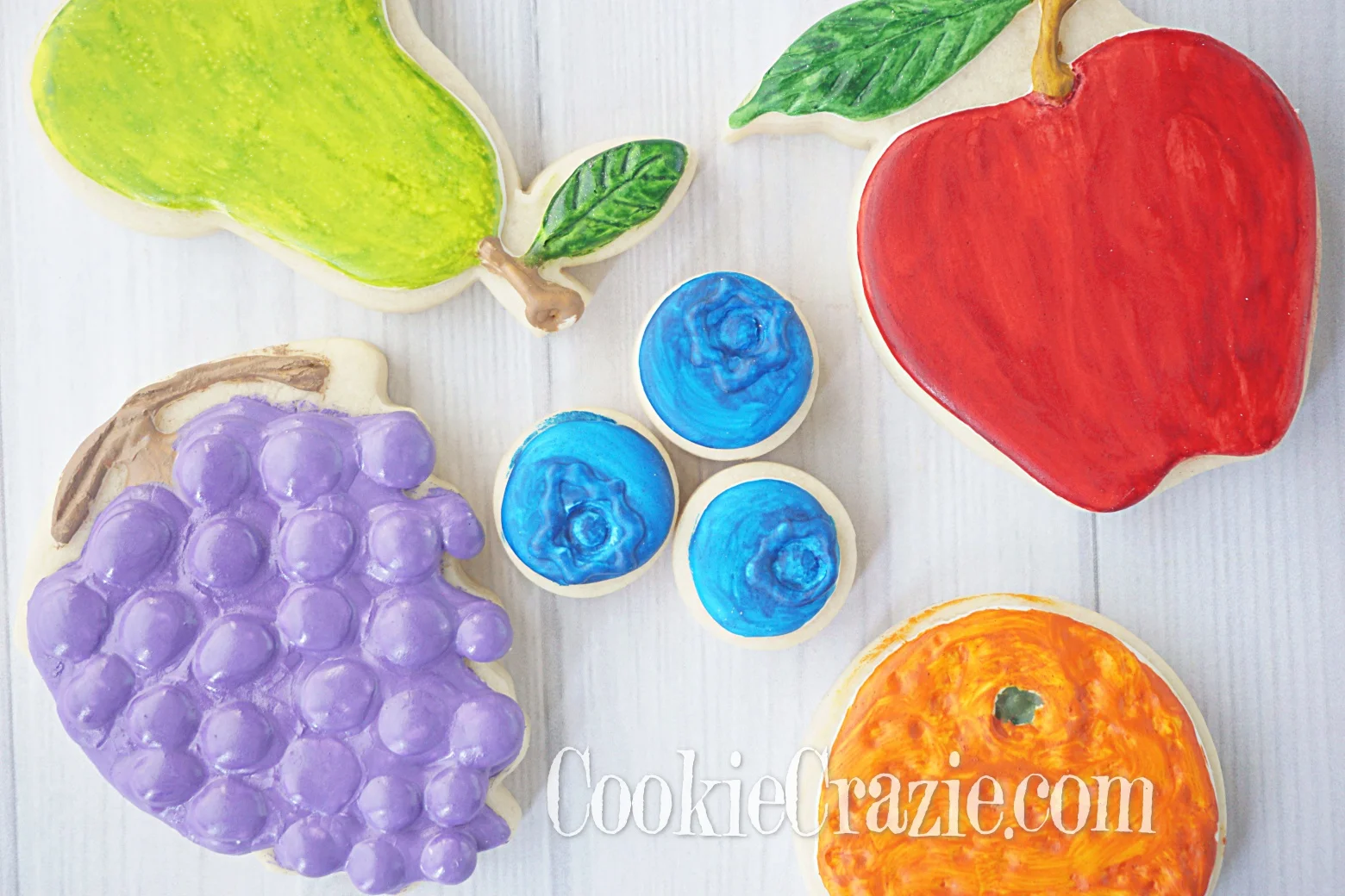 Blueberry Decorated Sugar Cookie YouTube video HERE