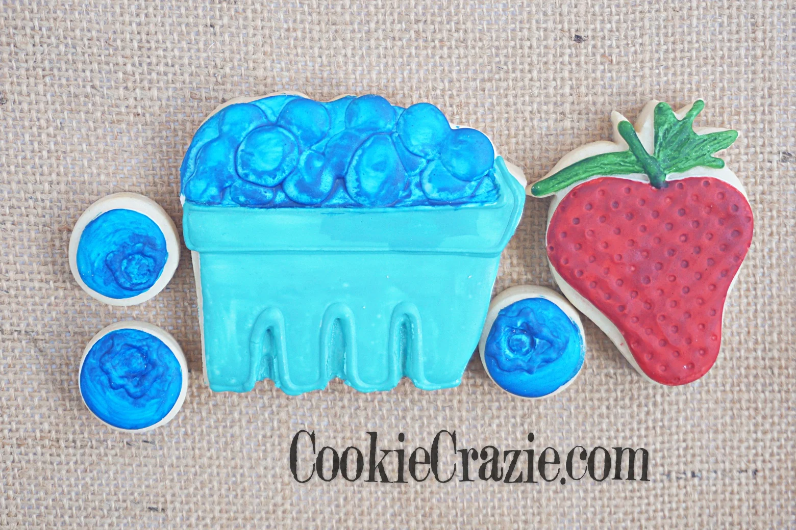 Berry Box Decorated Sugar Cookie YouTube video HERE