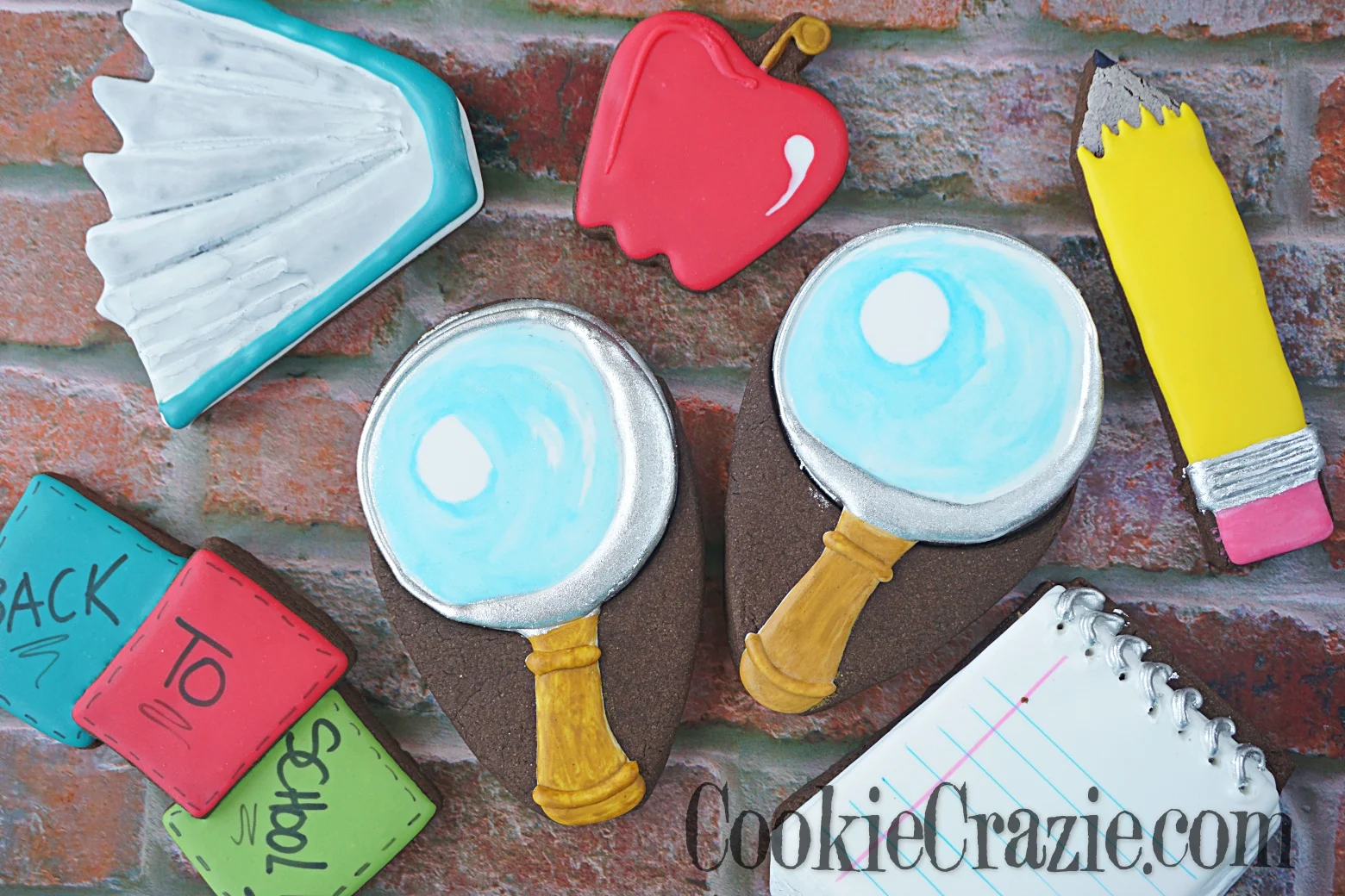 Magnifying Glass Decorated Sugar Cookie YouTube video HERE