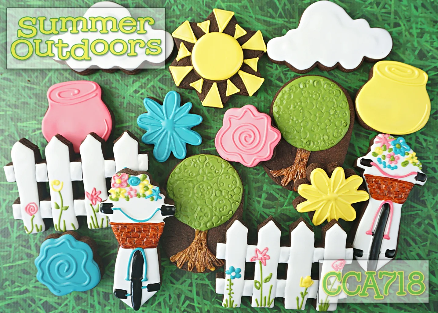 CCA718: Summer Outdoors Cookies Online Decorating Class - July 2018