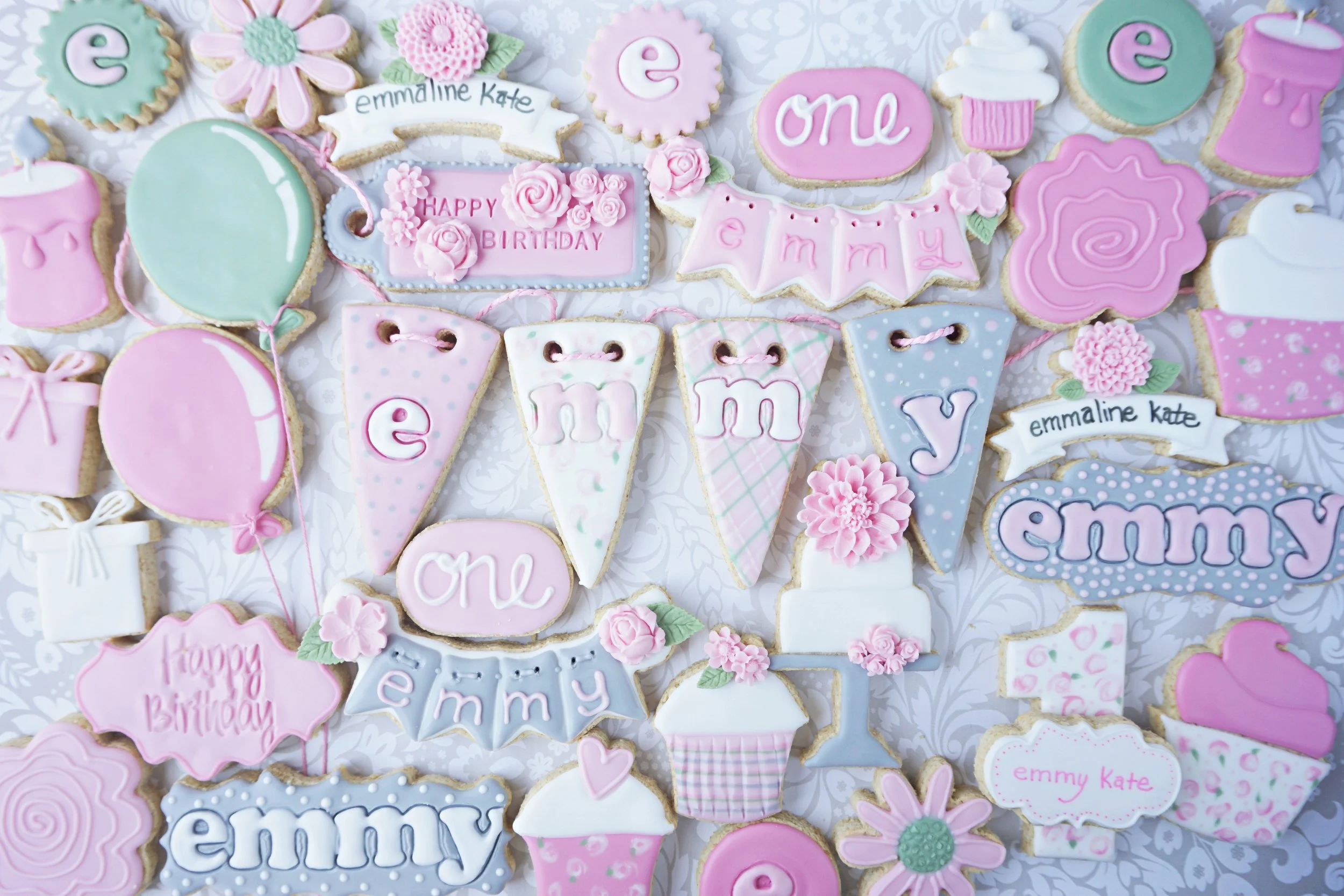 Emmy's Flower-y 1st Birthday Cookie Collection