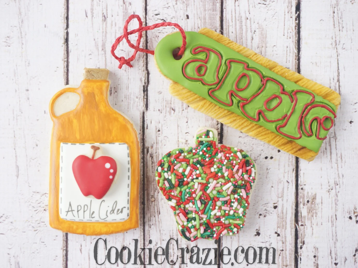 Apple Cider Jug Decorated Sugar Cookie