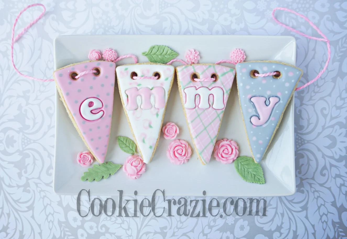 Emmy Bunting Decorated Sugar Cookies