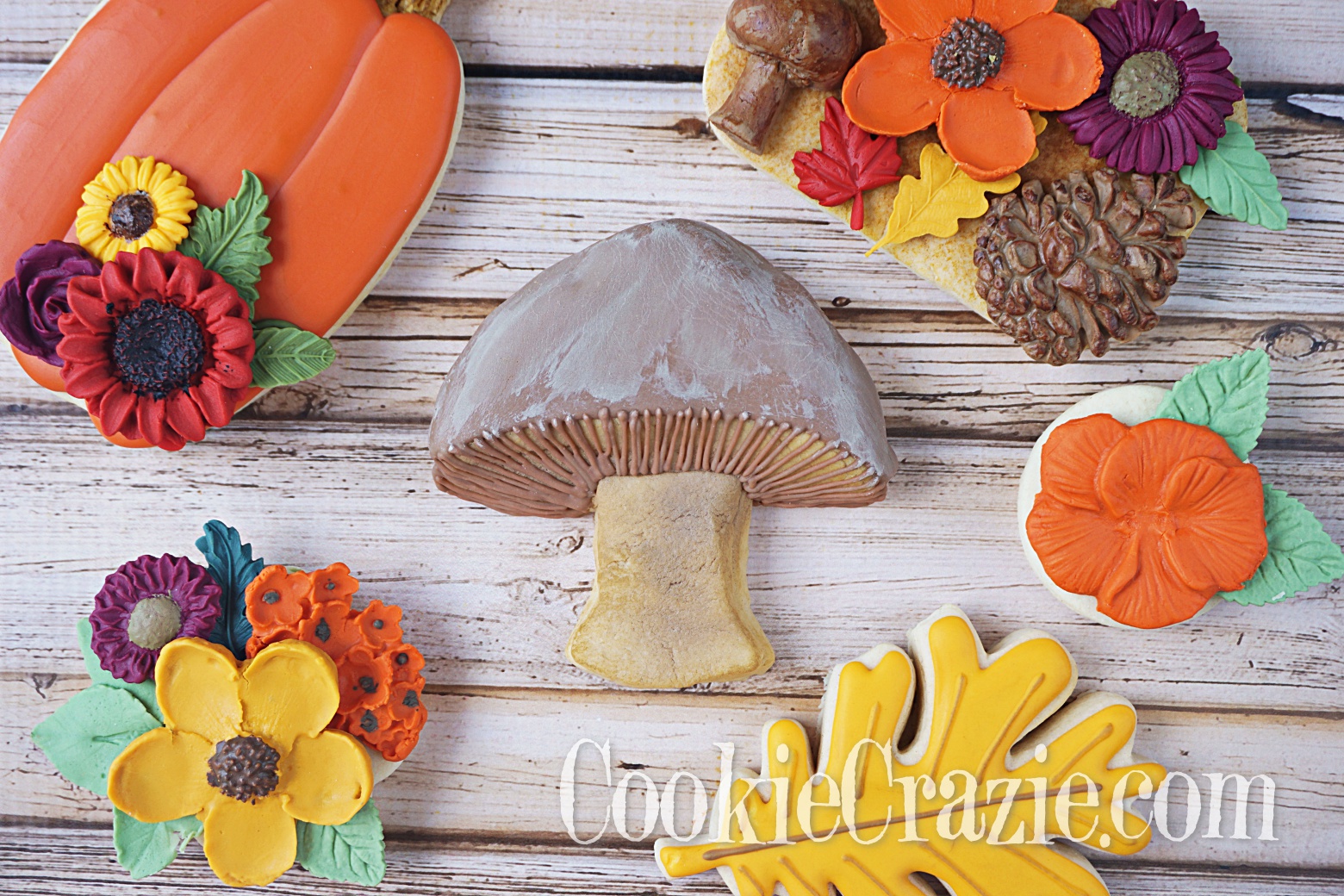 Mushroom Decorated Sugar Cookie