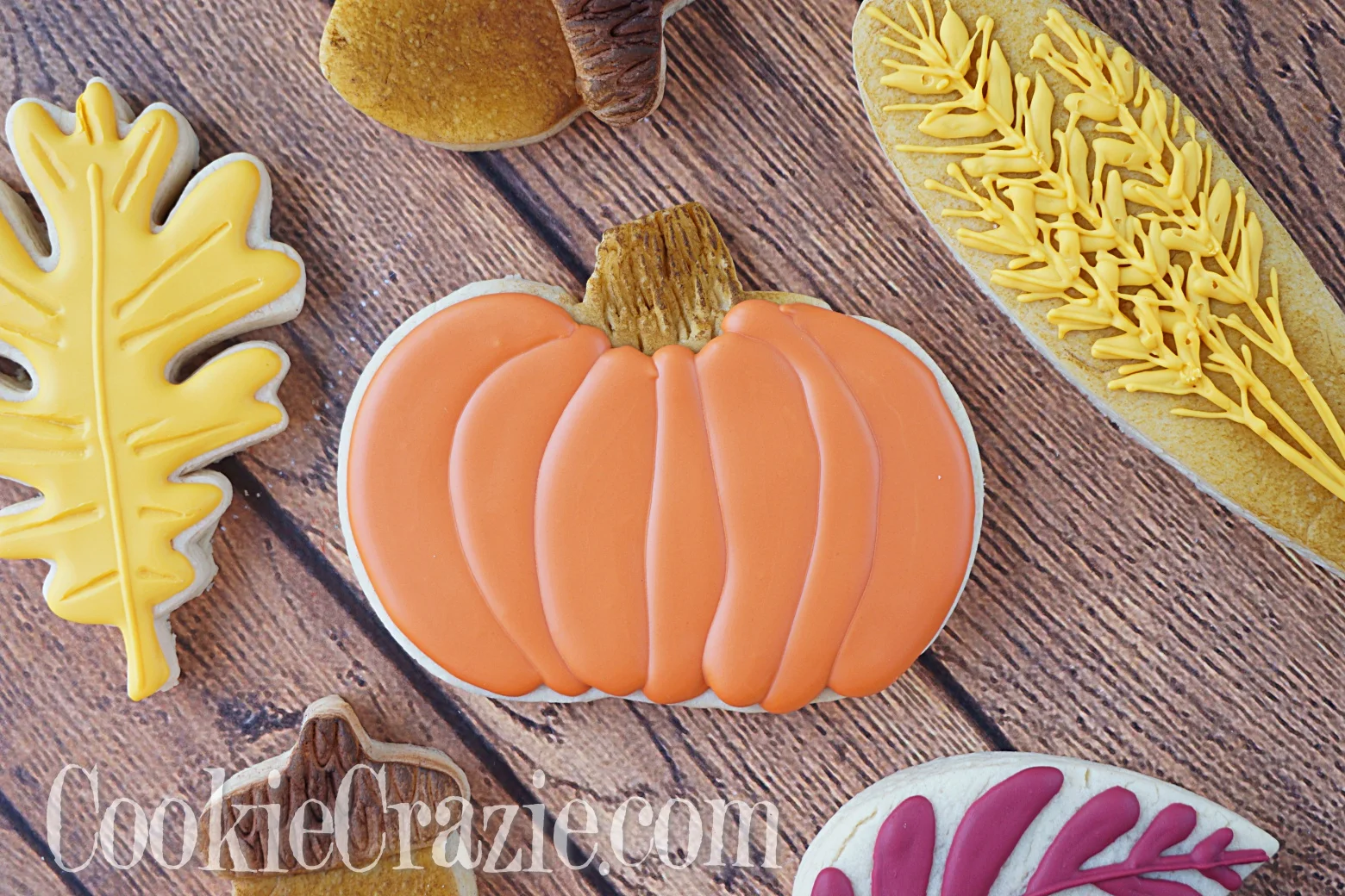 Pumpkin Decorated Sugar Cookie YouTube video HERE