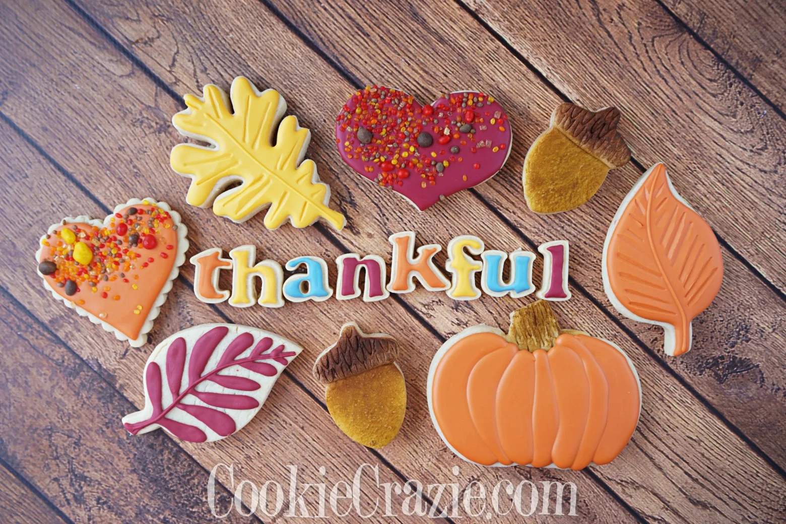 Thankful Decorated Sugar Cookies YouTube video HERE