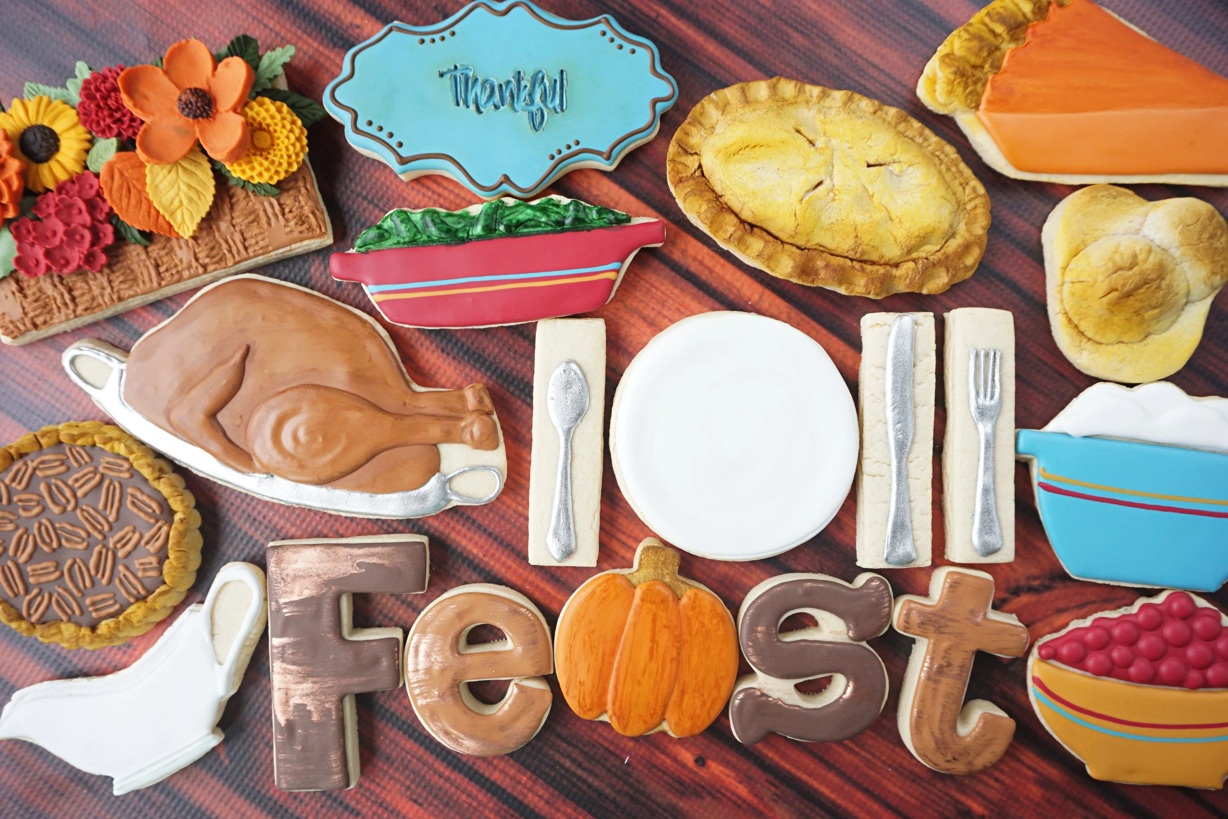 Thanksgiving FEAST Decorated Sugar Cookie Collection