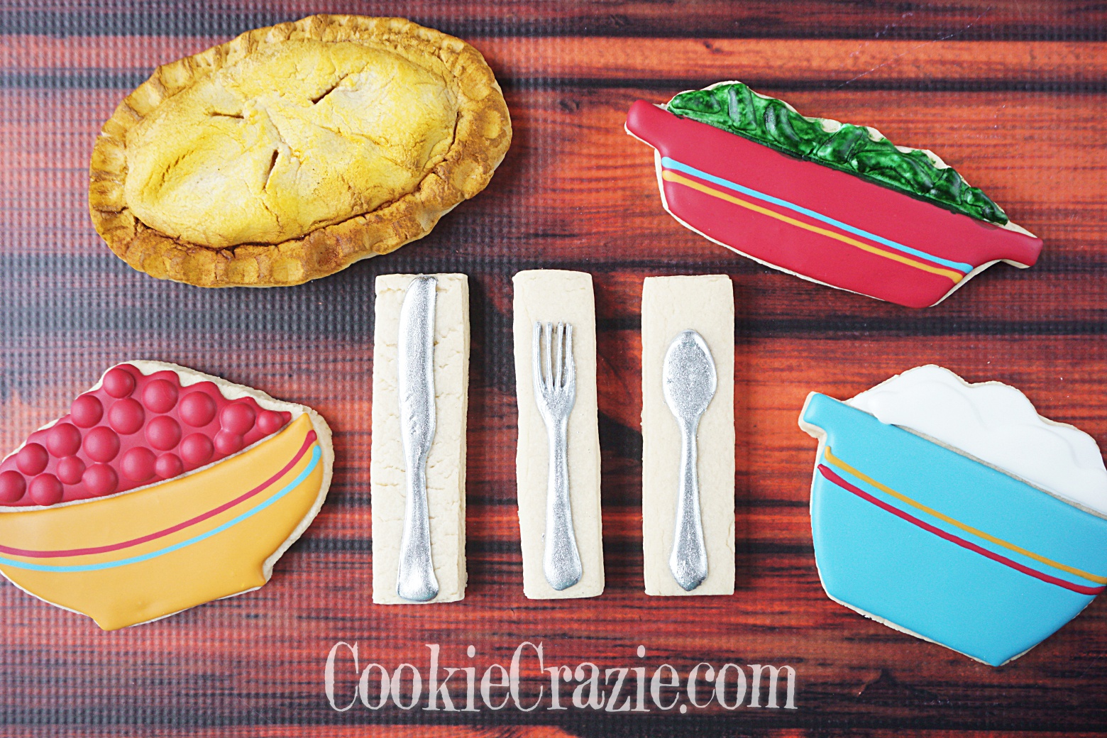  Silverware (Fork, Knife, &amp; Spoon) Decorated Sugar Cookies YouTube video  HERE  