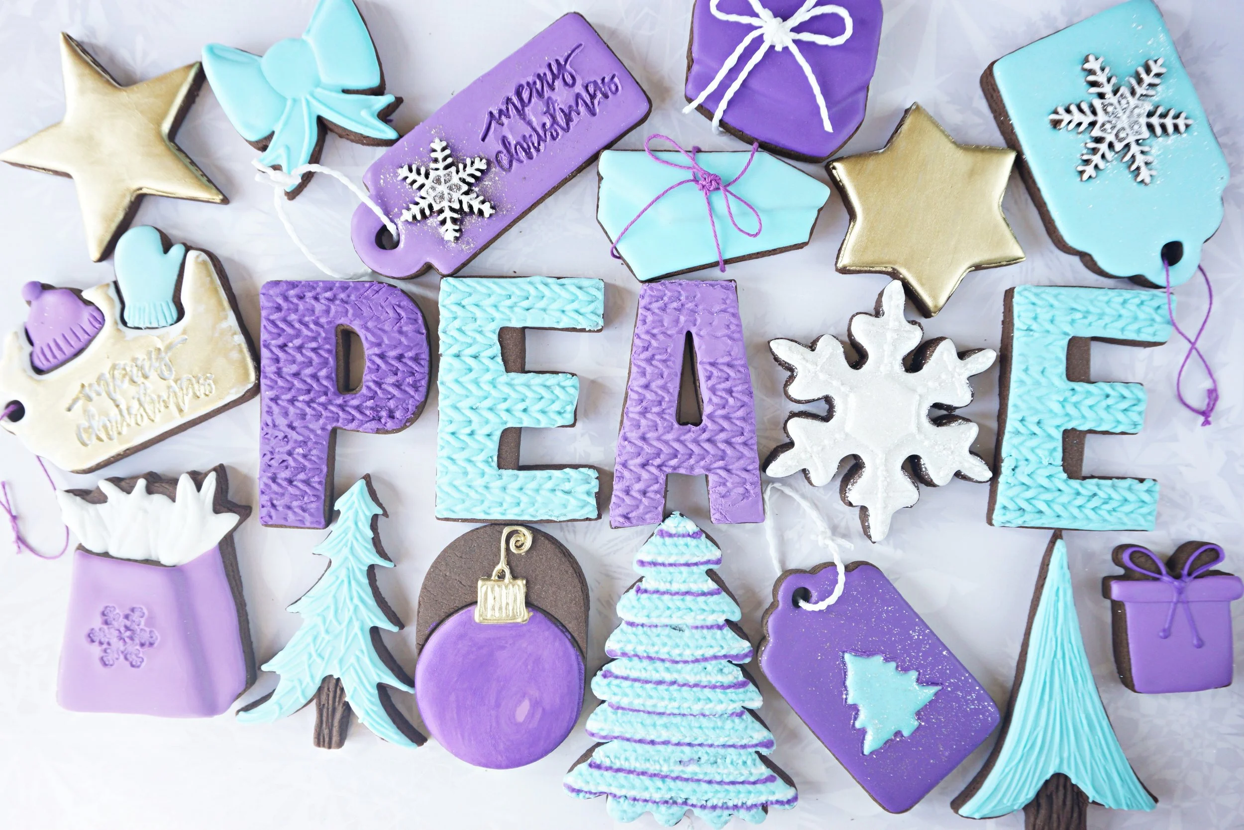 Christmas Peace Decorated Cookie Collection