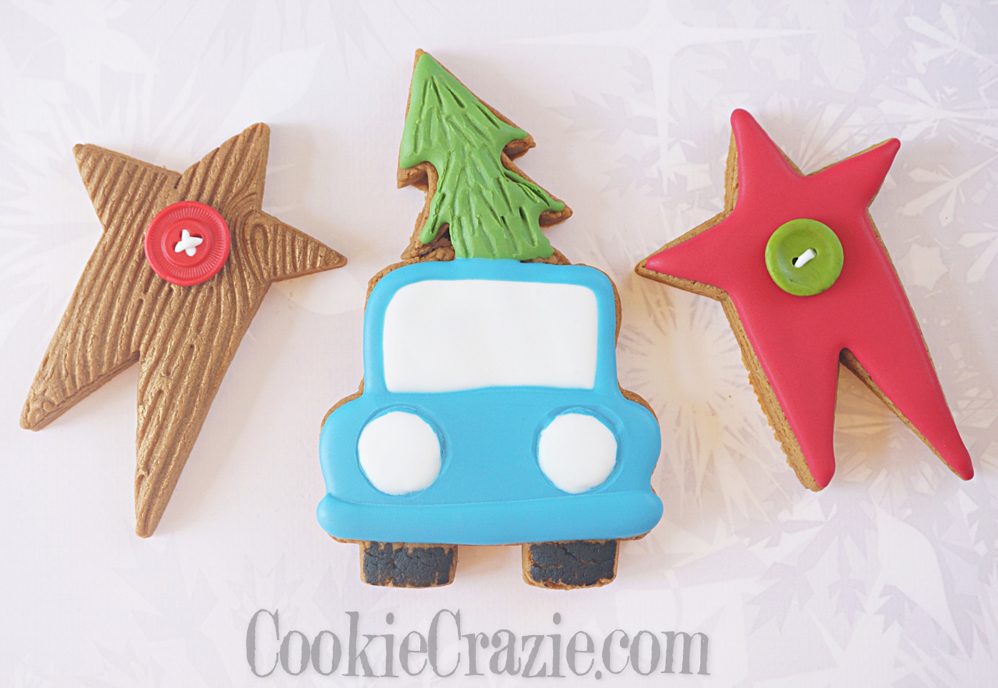  Christmas Tree on Truck Decorated Sugar Cookie YouTube video  HERE  