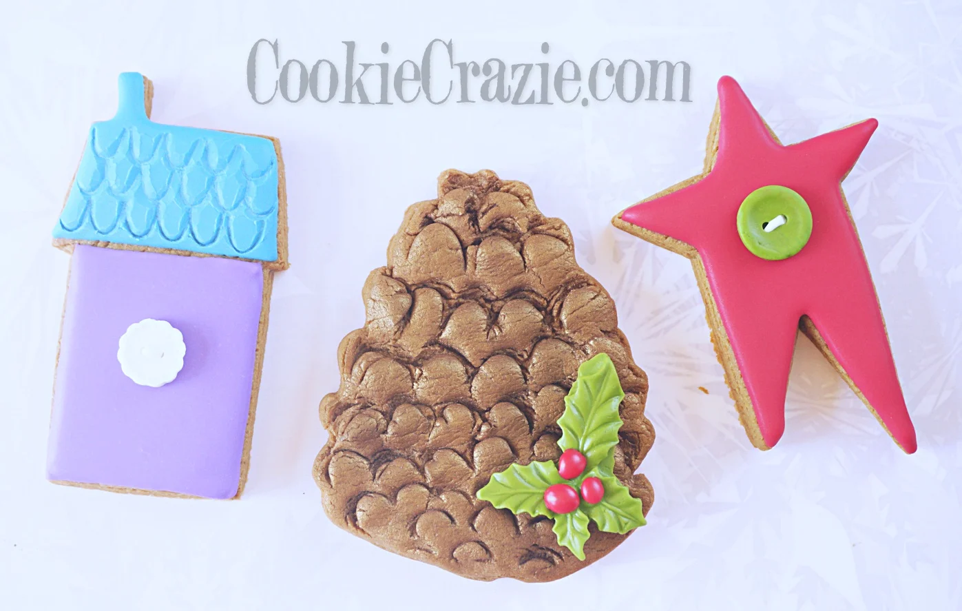  Pinecone Decorated Sugar Cookie YouTube video  HERE  