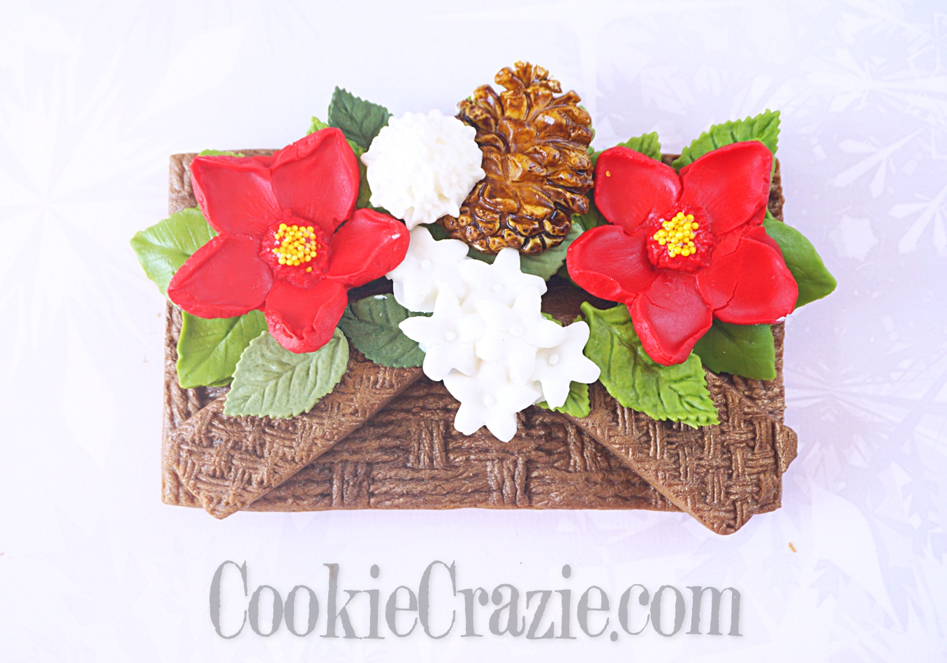  Christmas Basket Bouquet Decorated Sugar Cookie YouTube video  HERE  