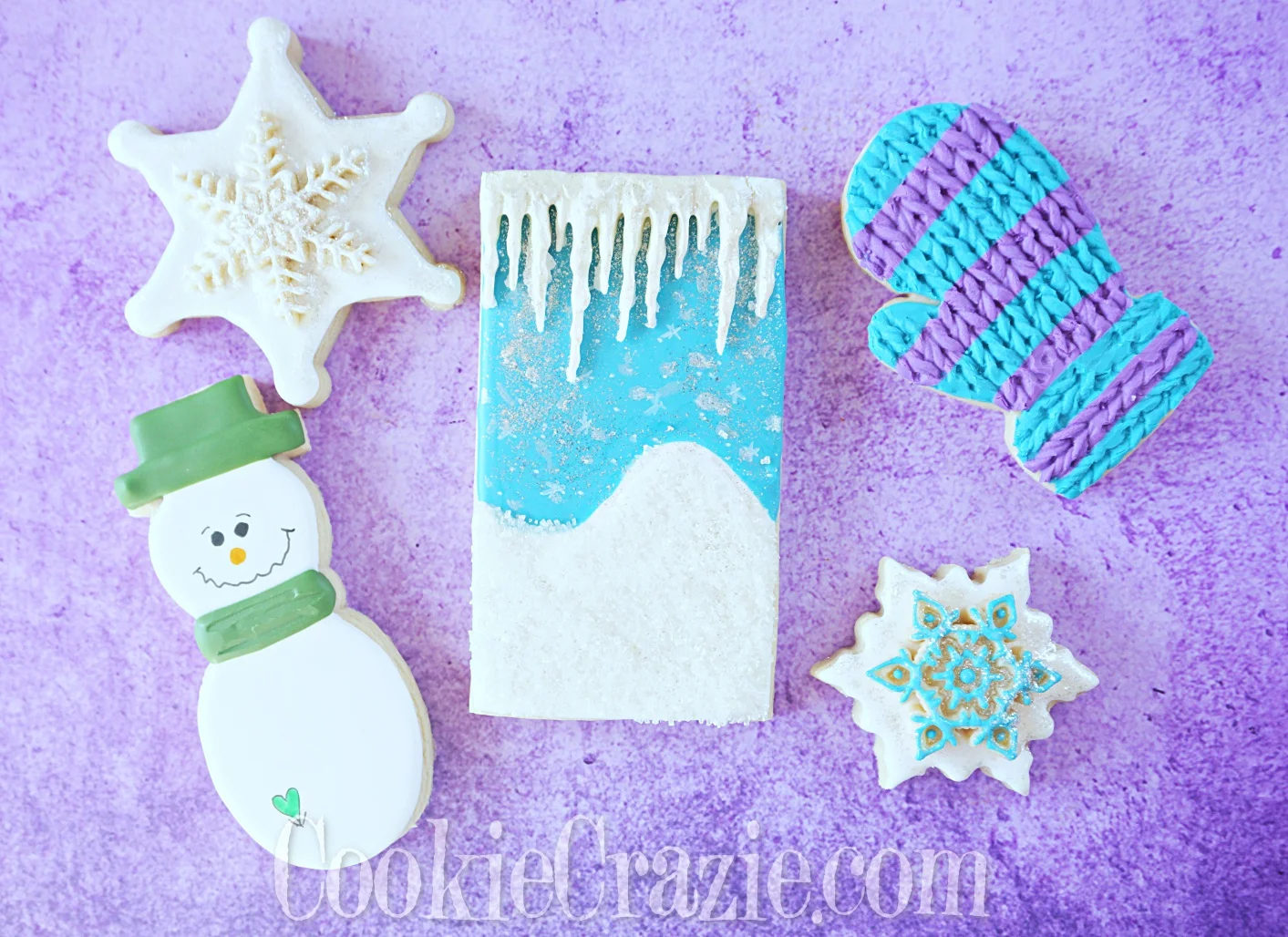 Winter Scene Decorated Sugar Cookie