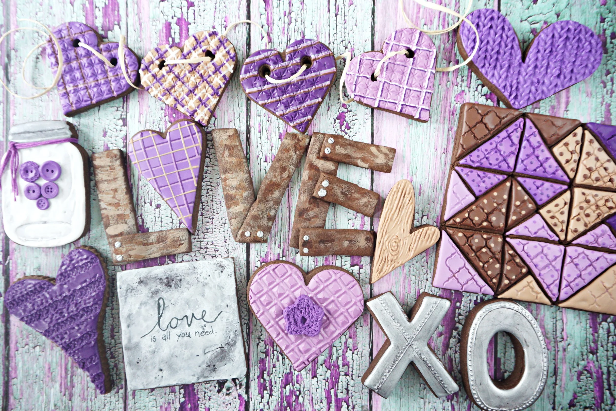 Country Valentines Decorated Cookie Collection