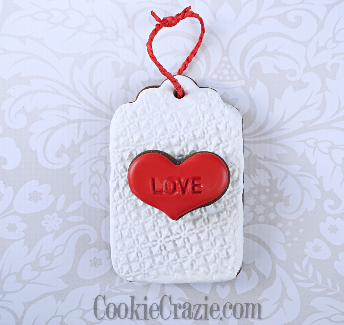  Valentine Gift Tag Decorated Sugar Cookie YouTube video  HERE  