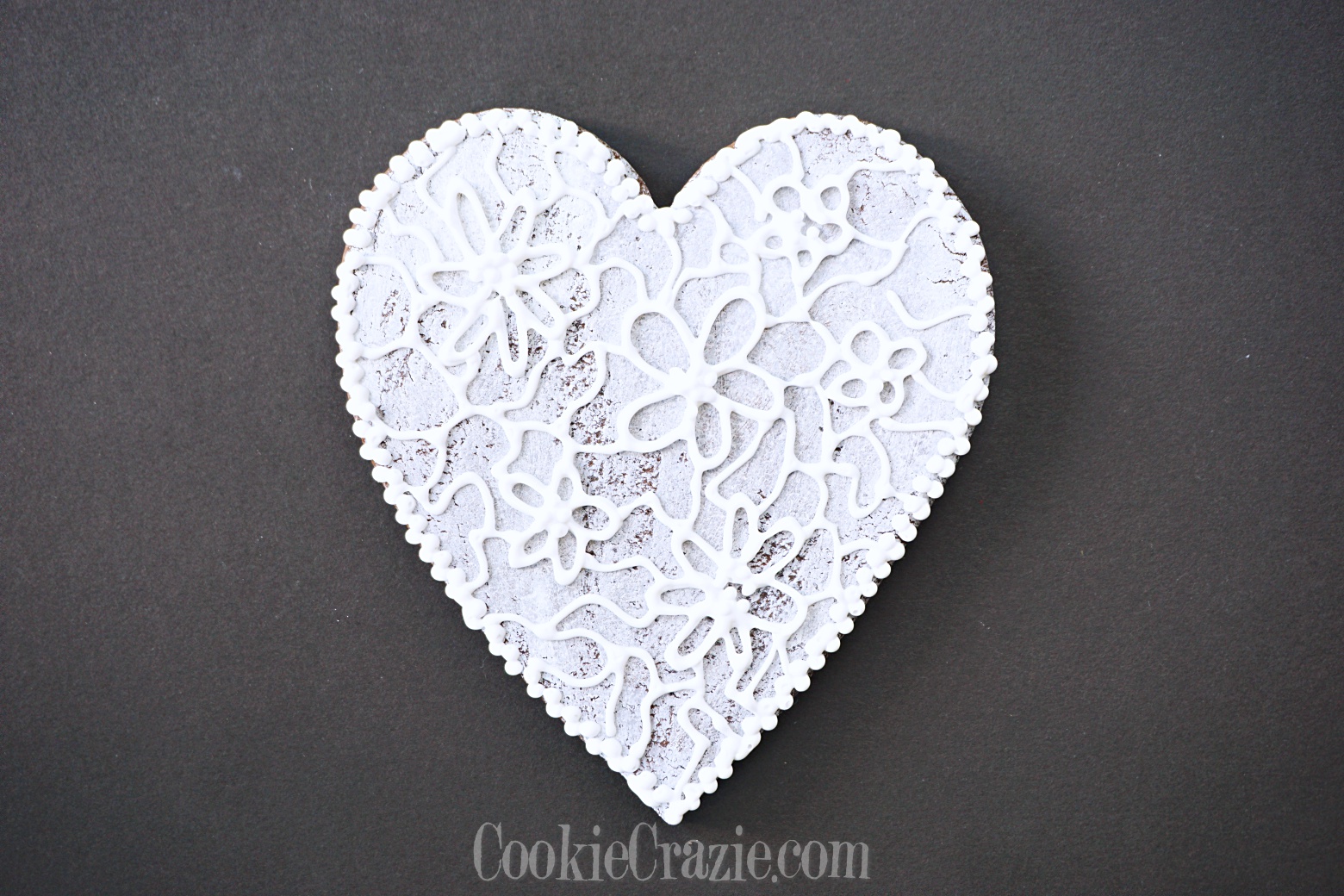  Lacy Valentine Heart Decorated Sugar Cookie YouTube video  HERE  