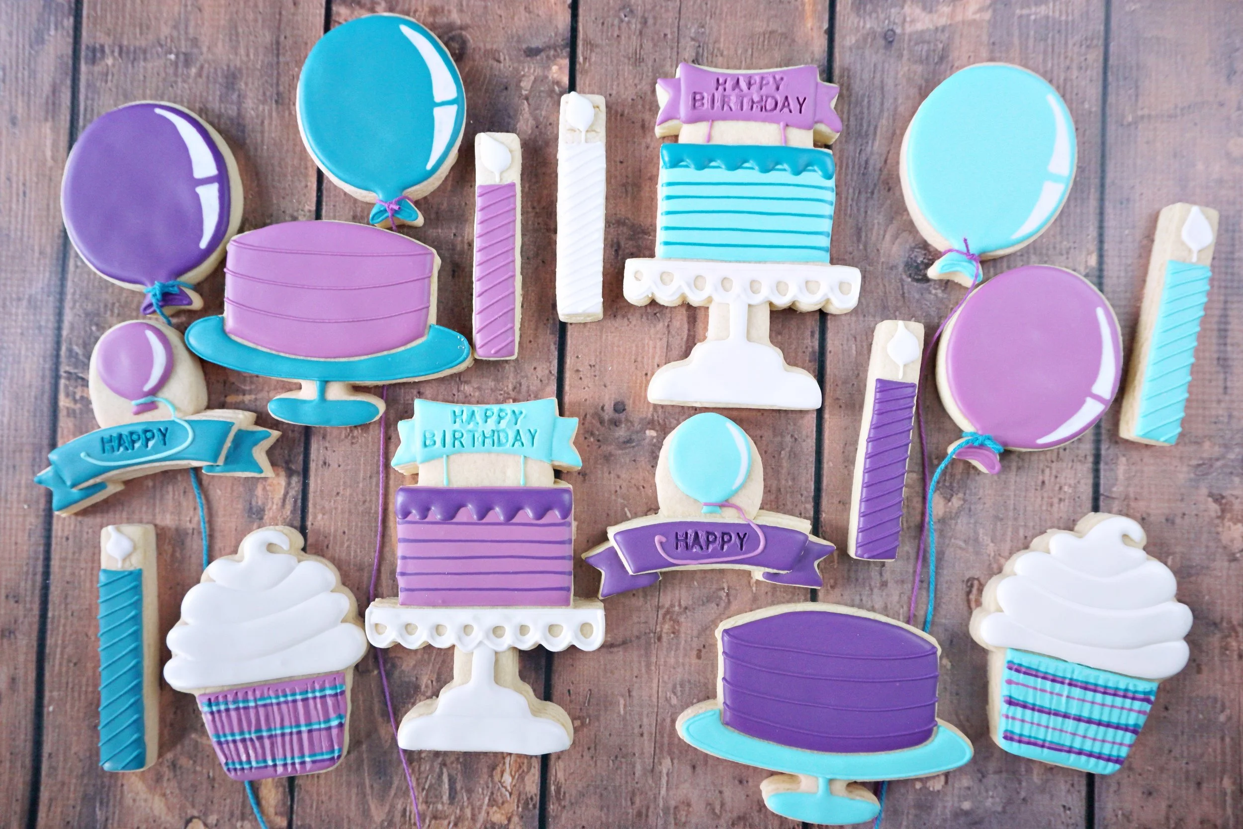 NEW CookieCrazie Online Decorating Class: Birthday Cookies
