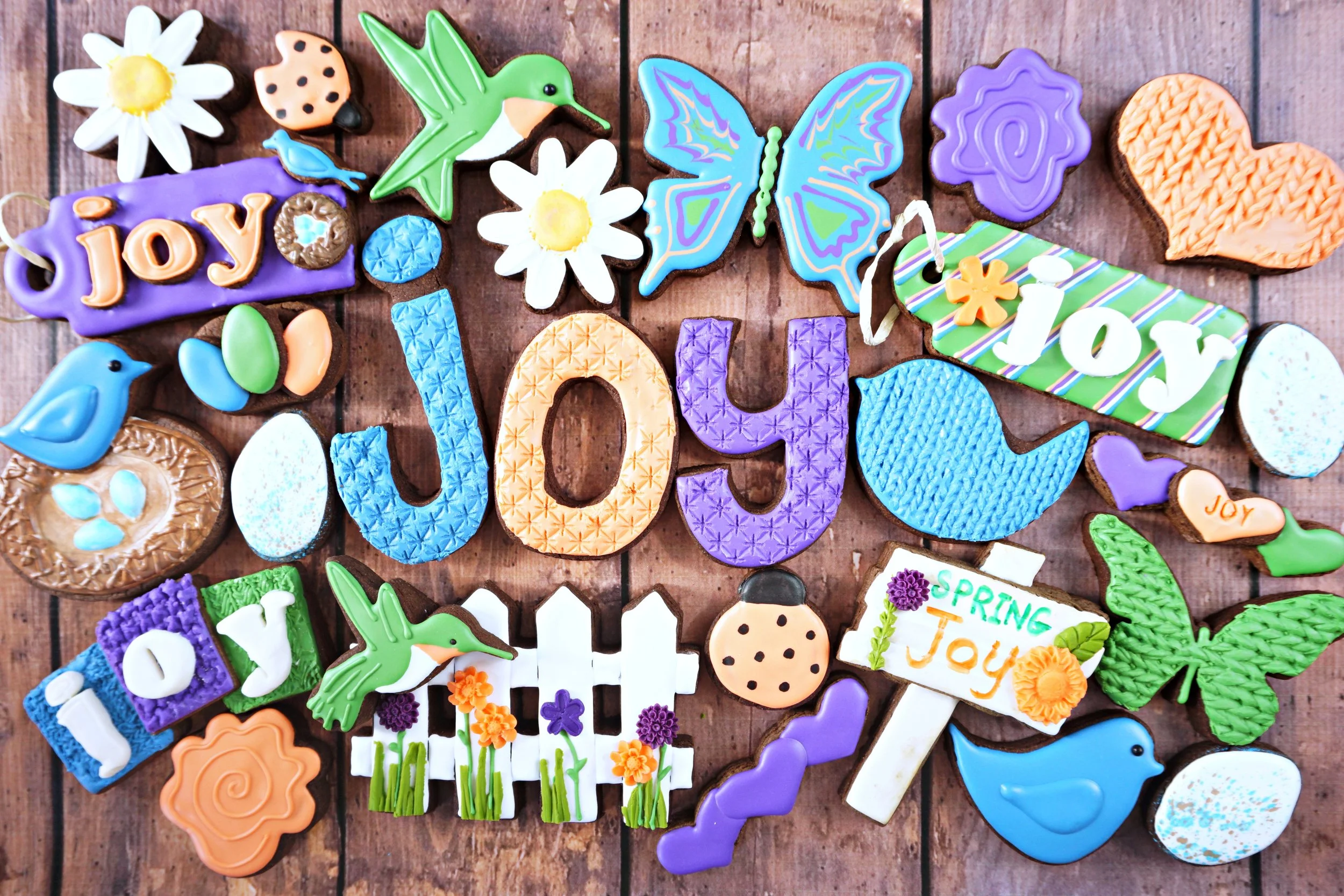 Spring JOY Decorated Cookie Collection