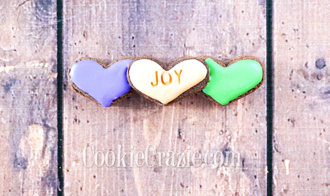  Spring Joy Heart Trio Decorated Sugar Cookie YouTube video  HERE  