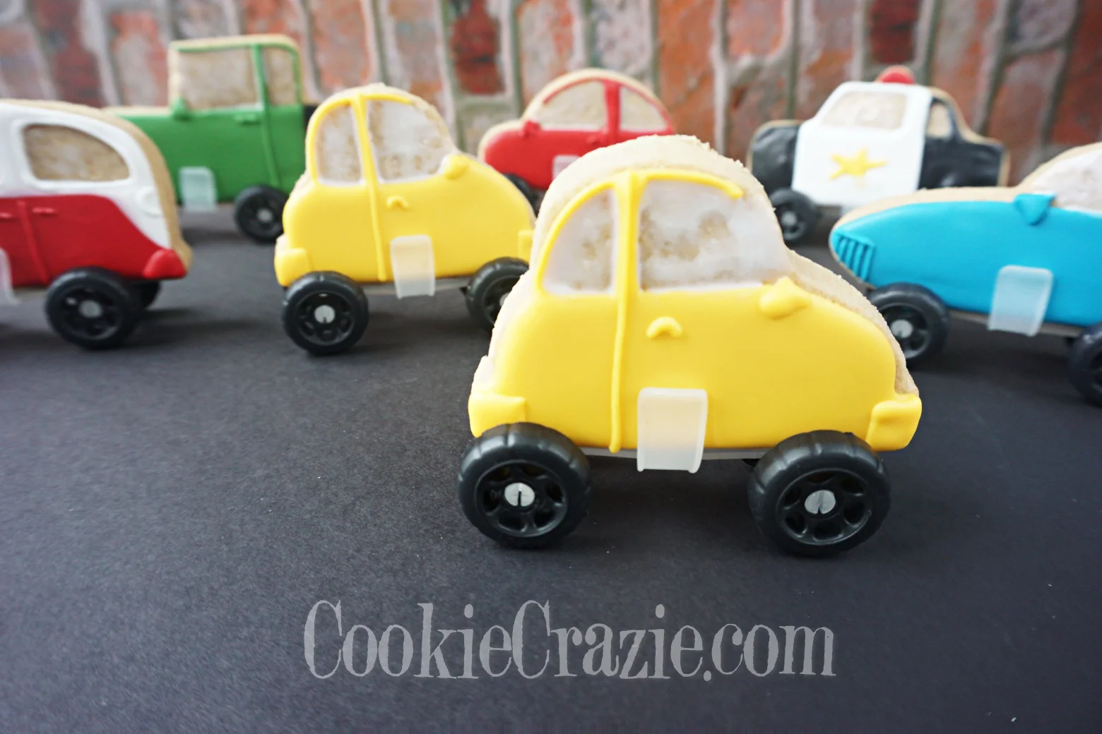 VW Bug Decorated Sugar Cookie