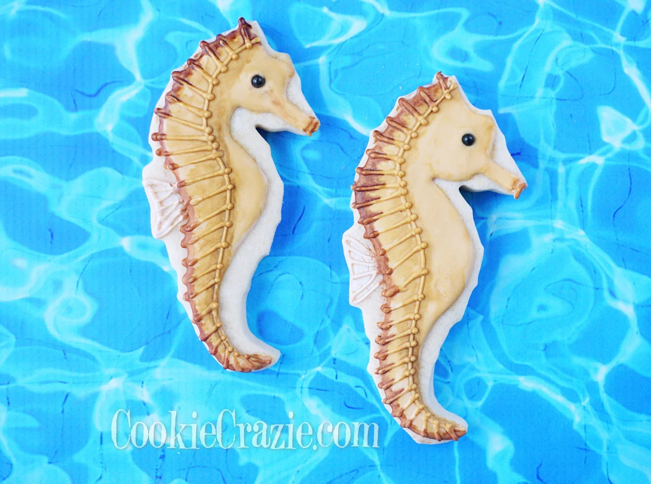Seahorse Decorated Sugar Cookie