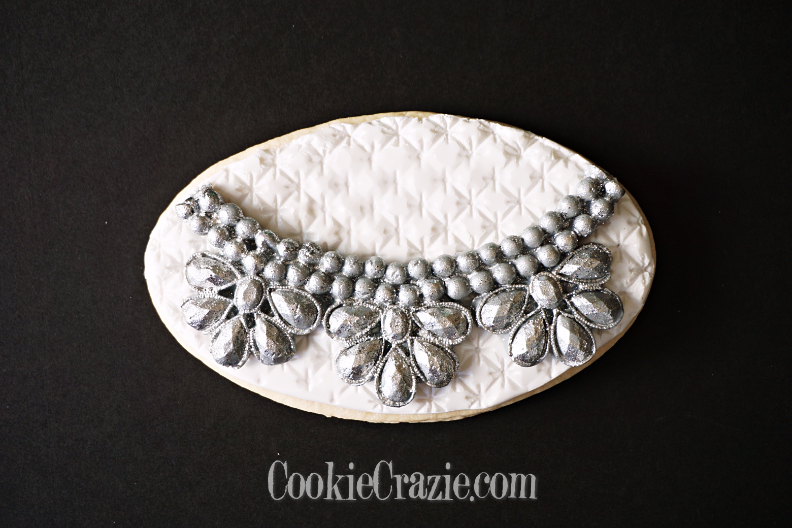  Silver Jewelry Decorated Sugar Cookie YouTube video  HERE  