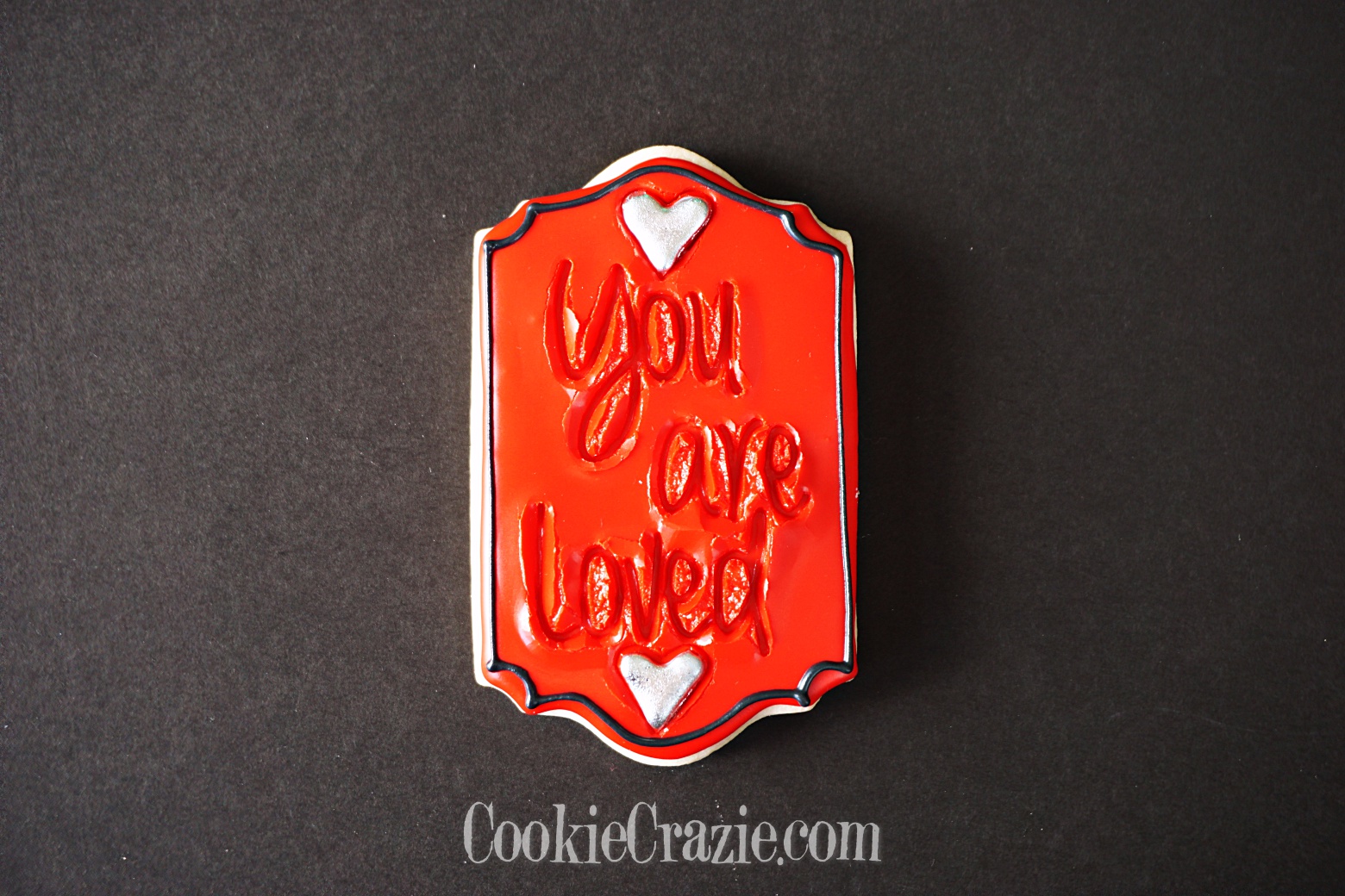  You Are Loved Plaque Decorated Sugar Cookie YouTube video  HERE  