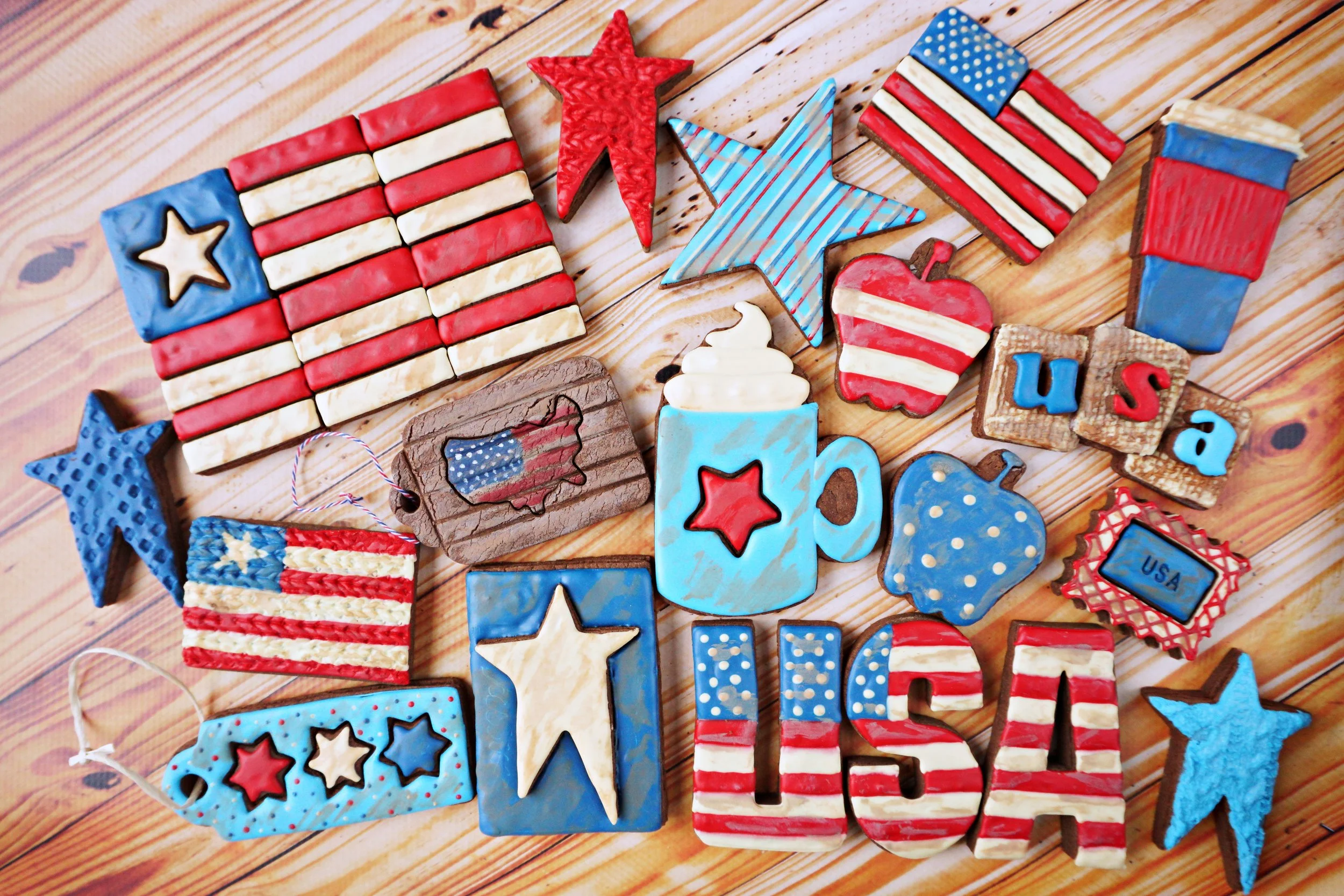 Rustic Americana Decorated Cookie Collection
