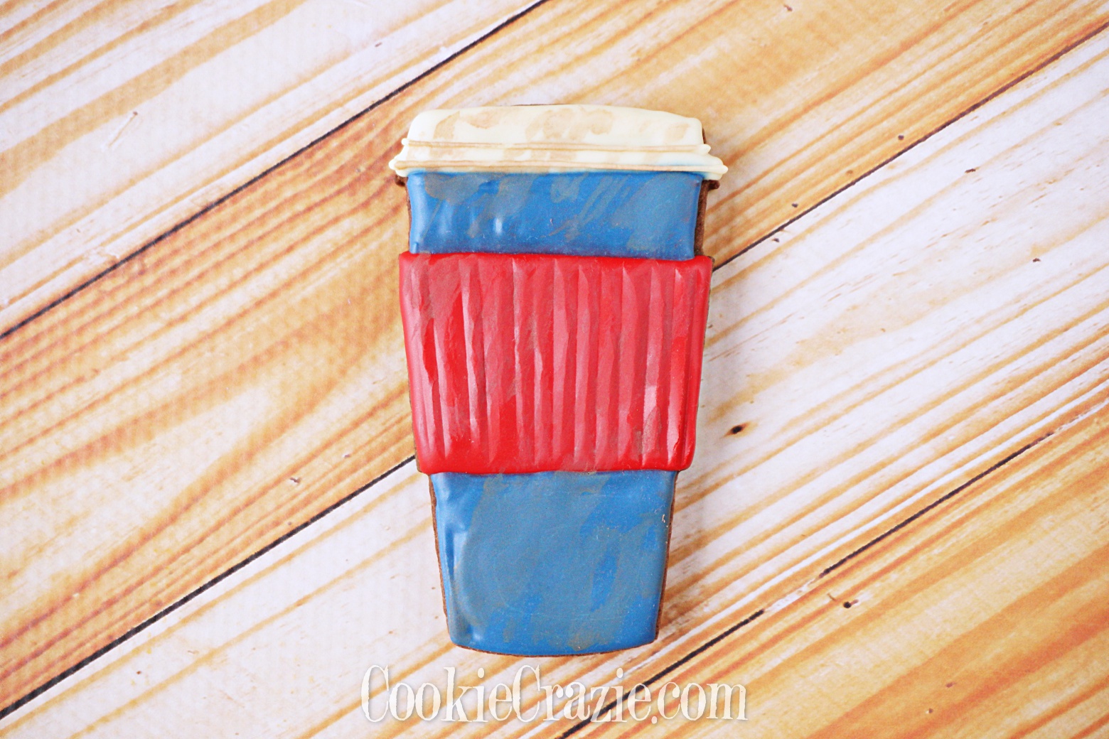  USA Patriotic To-Go Coffee Cup Decorated Sugar Cookie YouTube video  HERE  