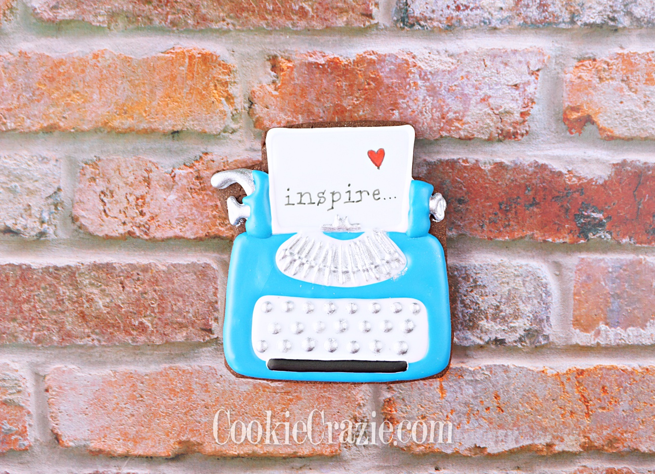  Typewriter Decorated Sugar Cookie YouTube video  HERE  