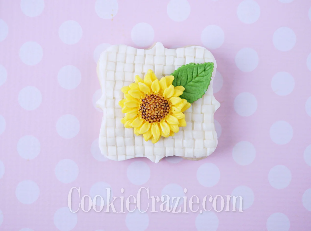  Floral Square Plaque Decorated Sugar Cookie YouTube video  HERE  