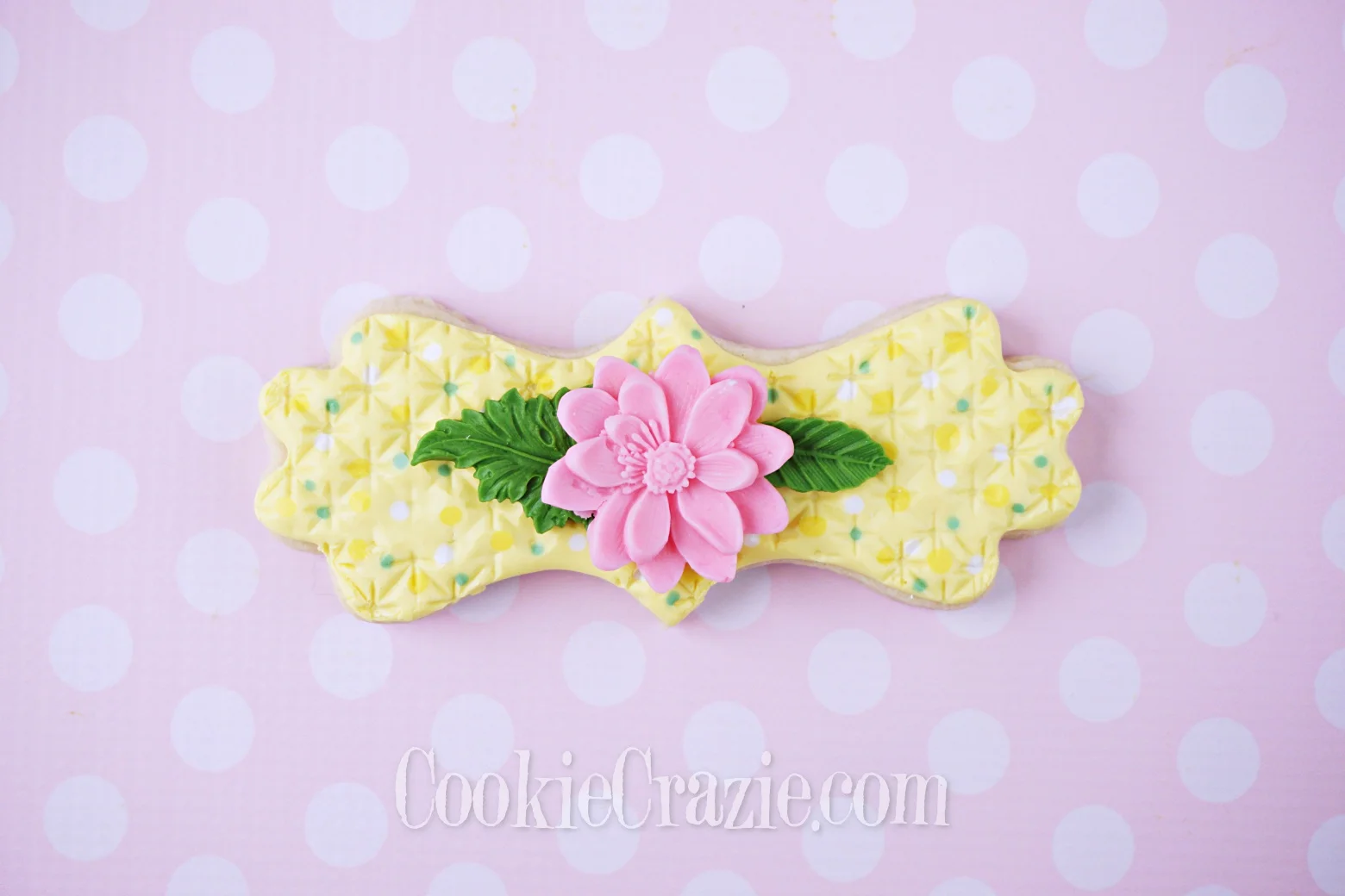  Floral Skinny Plaque Decorated Sugar Cookie YouTube video  HERE  