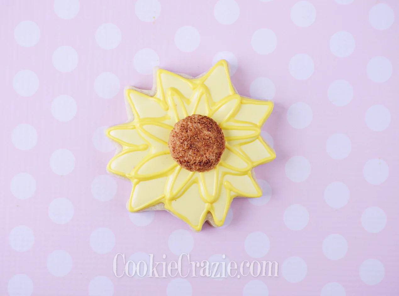  Yellow Flower Decorated Sugar Cookie YouTube video  HERE  