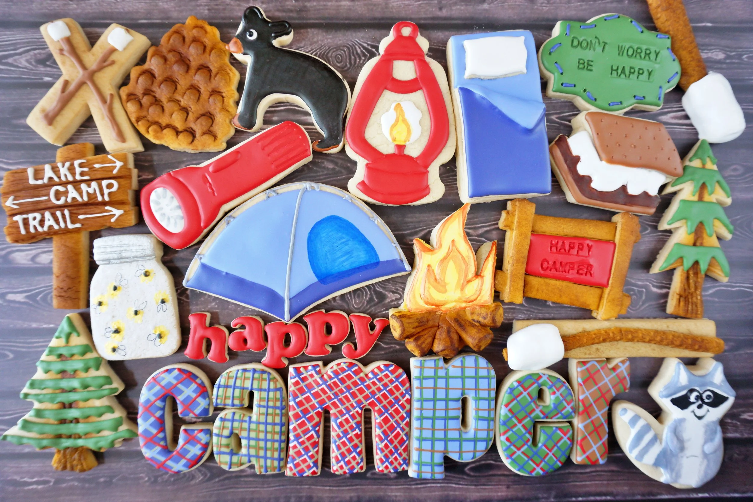 Happy Camper Decorated Cookie Collection