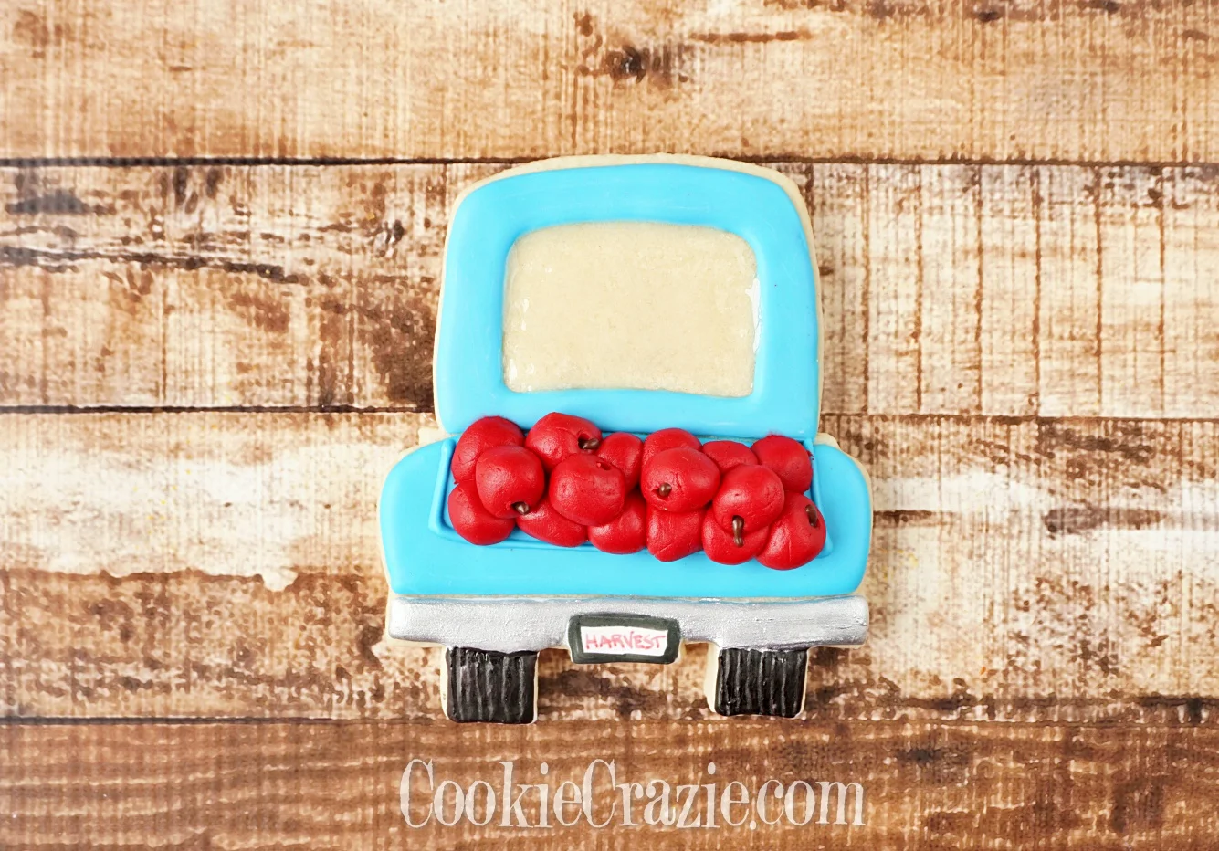 Apple Harvest Truck Decorated Sugar Cookie