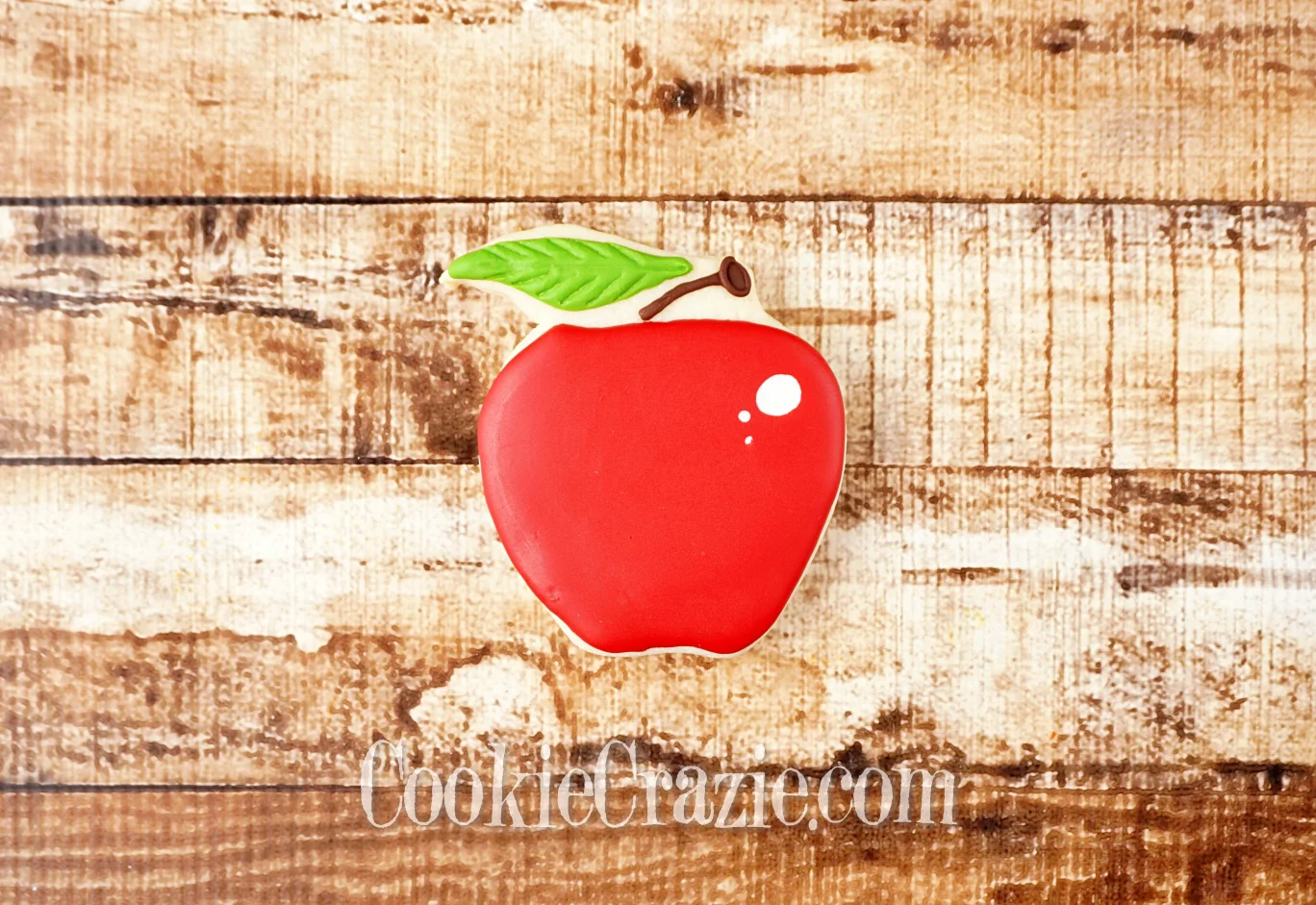  Apple Decorated Sugar Cookie YouTube video  HERE  