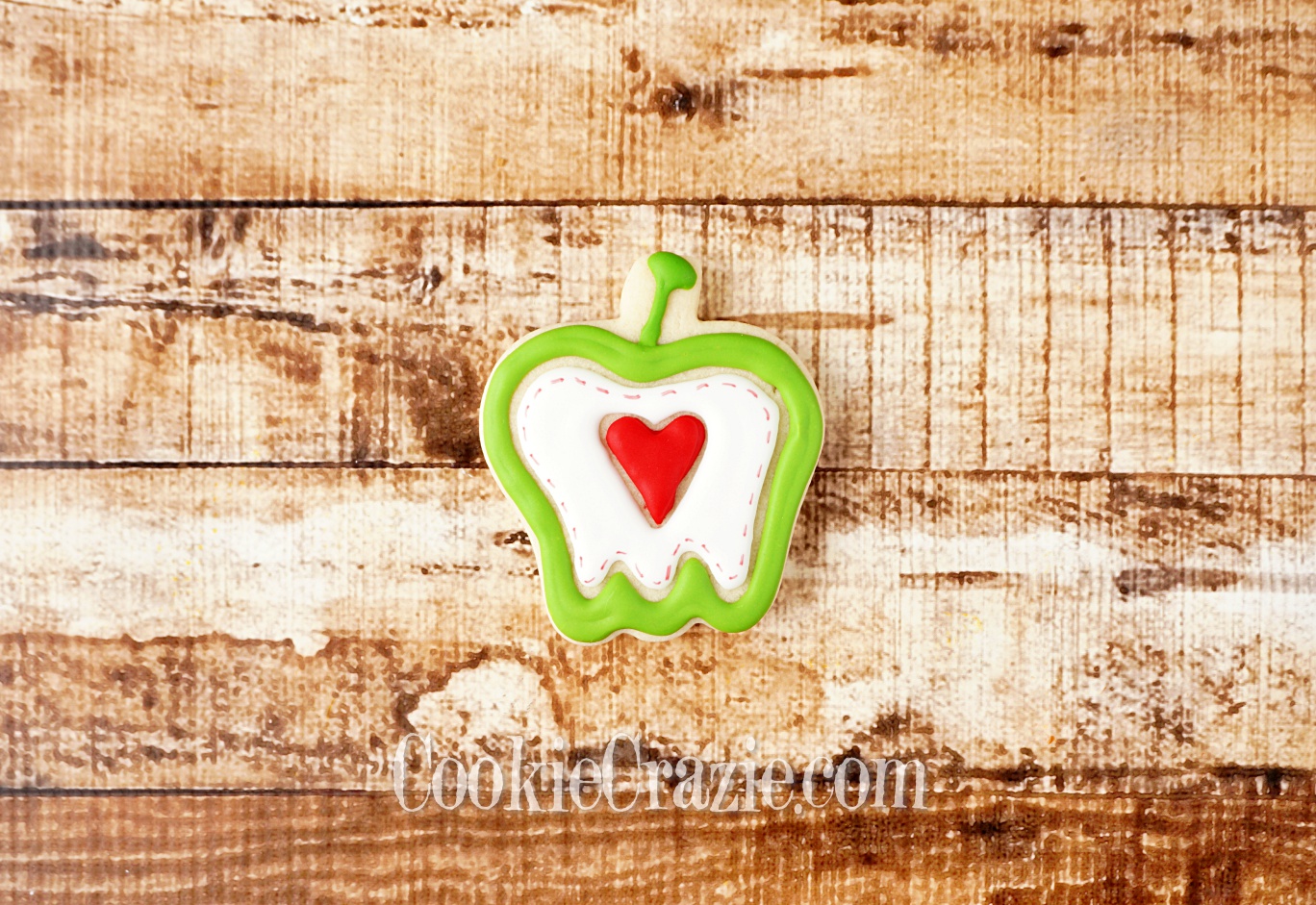  Apple with Heart Decorated Sugar Cookie YouTube  HERE  