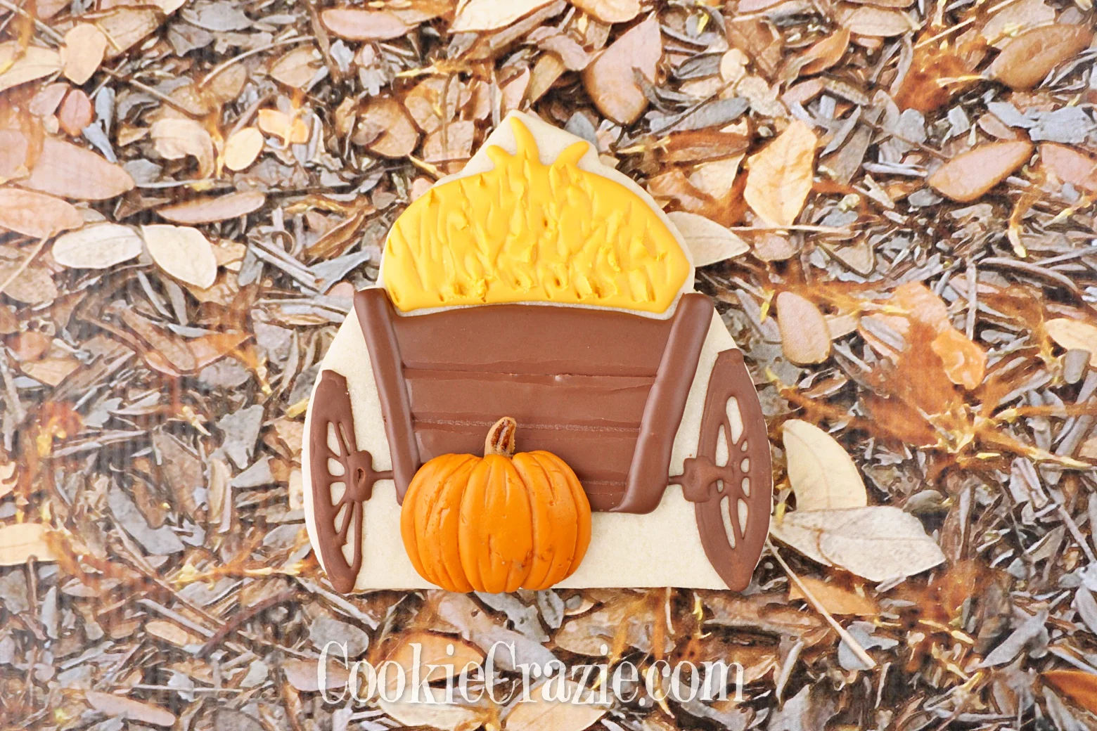 Hay Wagon Decorated Sugar Cookie