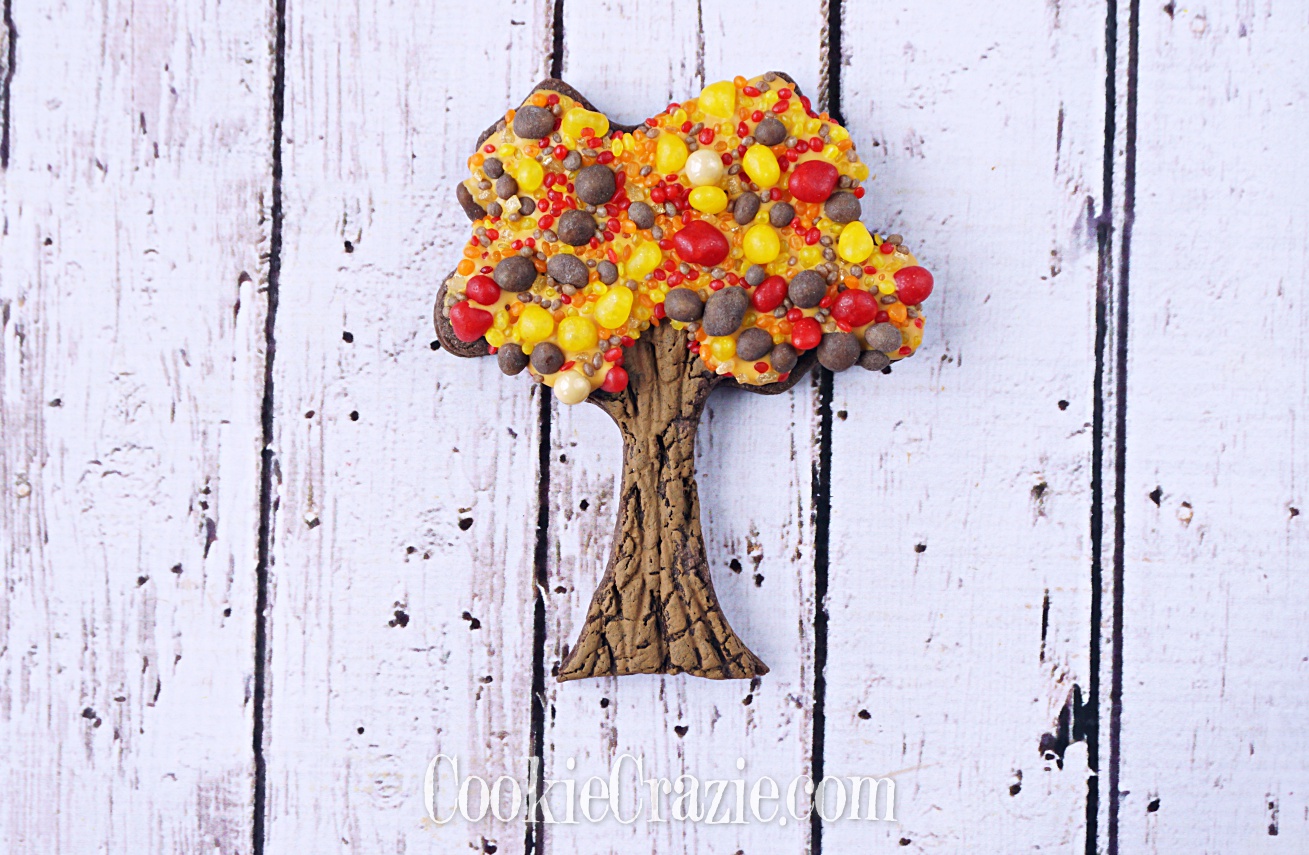  Thanksgiving Tree Decorated Sugar Cookie YouTube video  HERE  