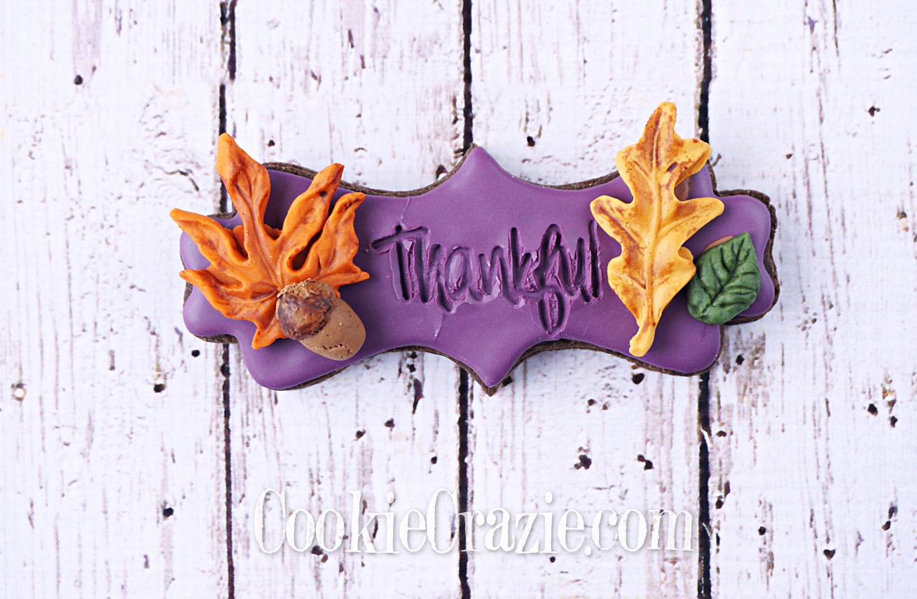  Thanksgiving Plaque Decorated Sugar Cookie YouTube video  HERE  