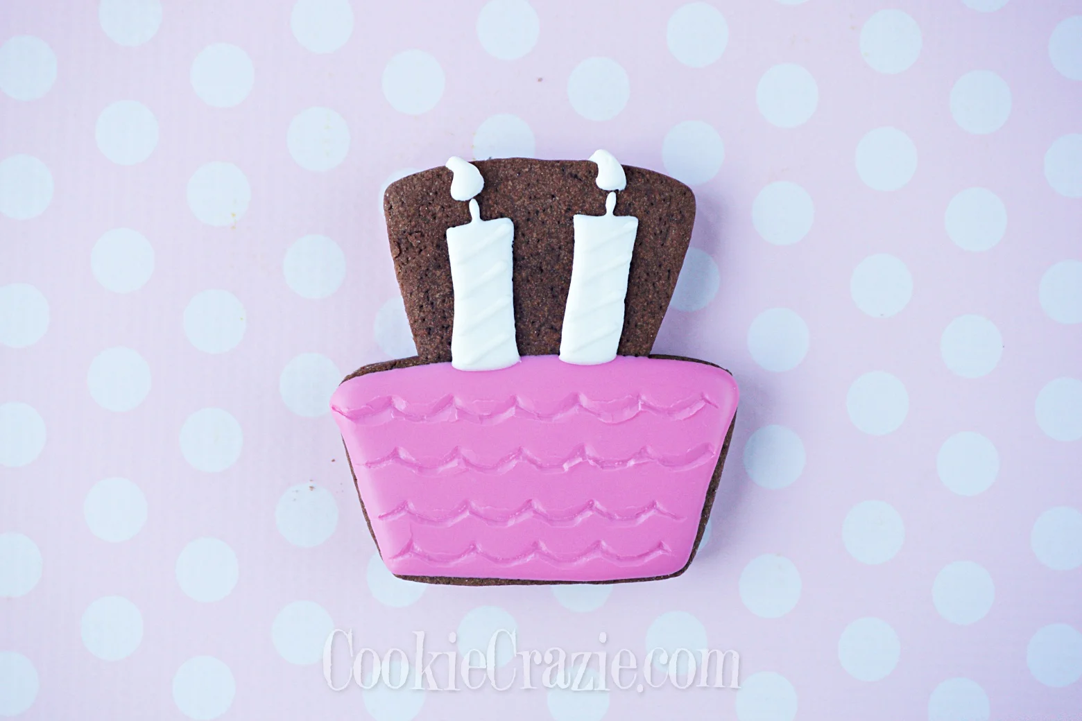  Two Candle Birthday Cake Decorated Sugar Cookie YouTube video  HERE  