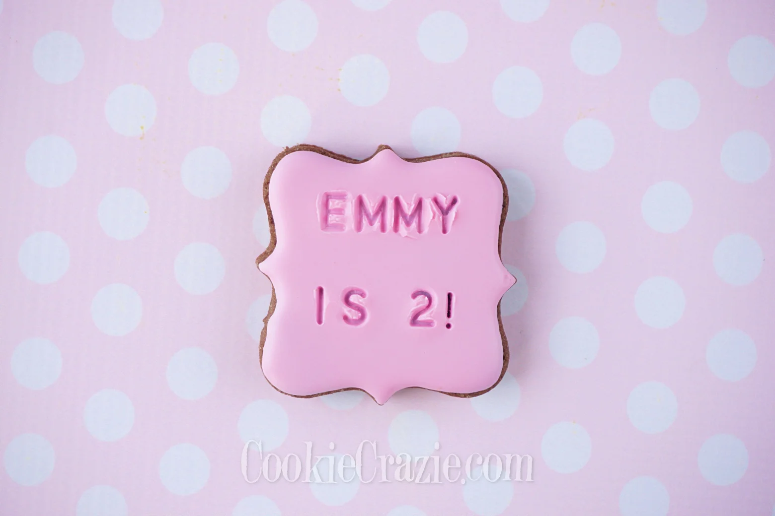  Emmy is TWO Birthday Plaque Decorated Sugar Cookie YouTube video  HERE  